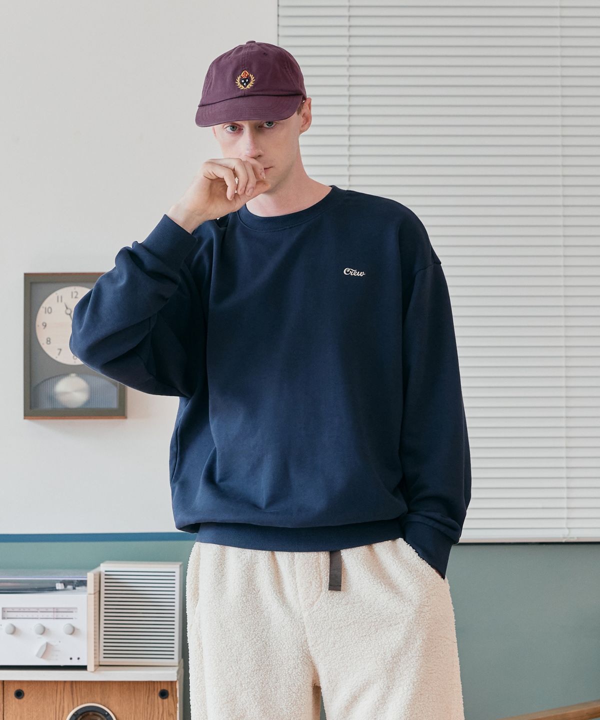 크루멤버스온리(CREW MEMBERS ONLY) SMALL LOGO MTM NAVY