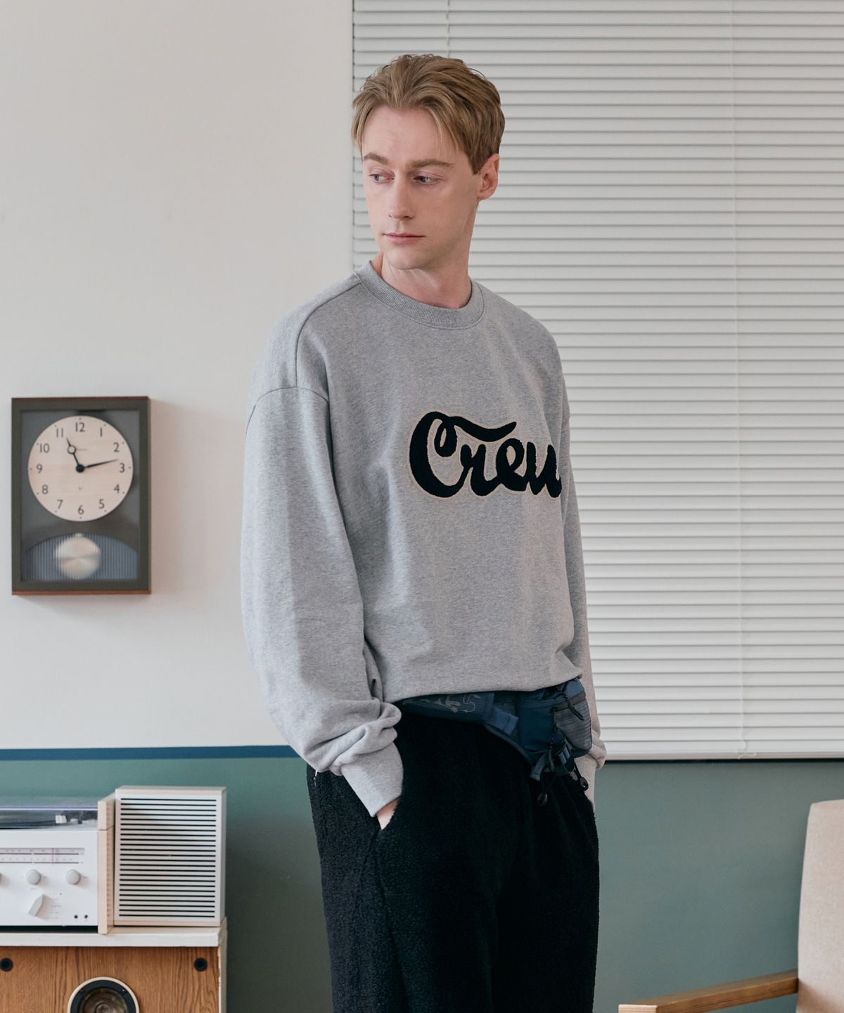 크루멤버스온리(CREW MEMBERS ONLY) CREW LOGO MTM M GRAY