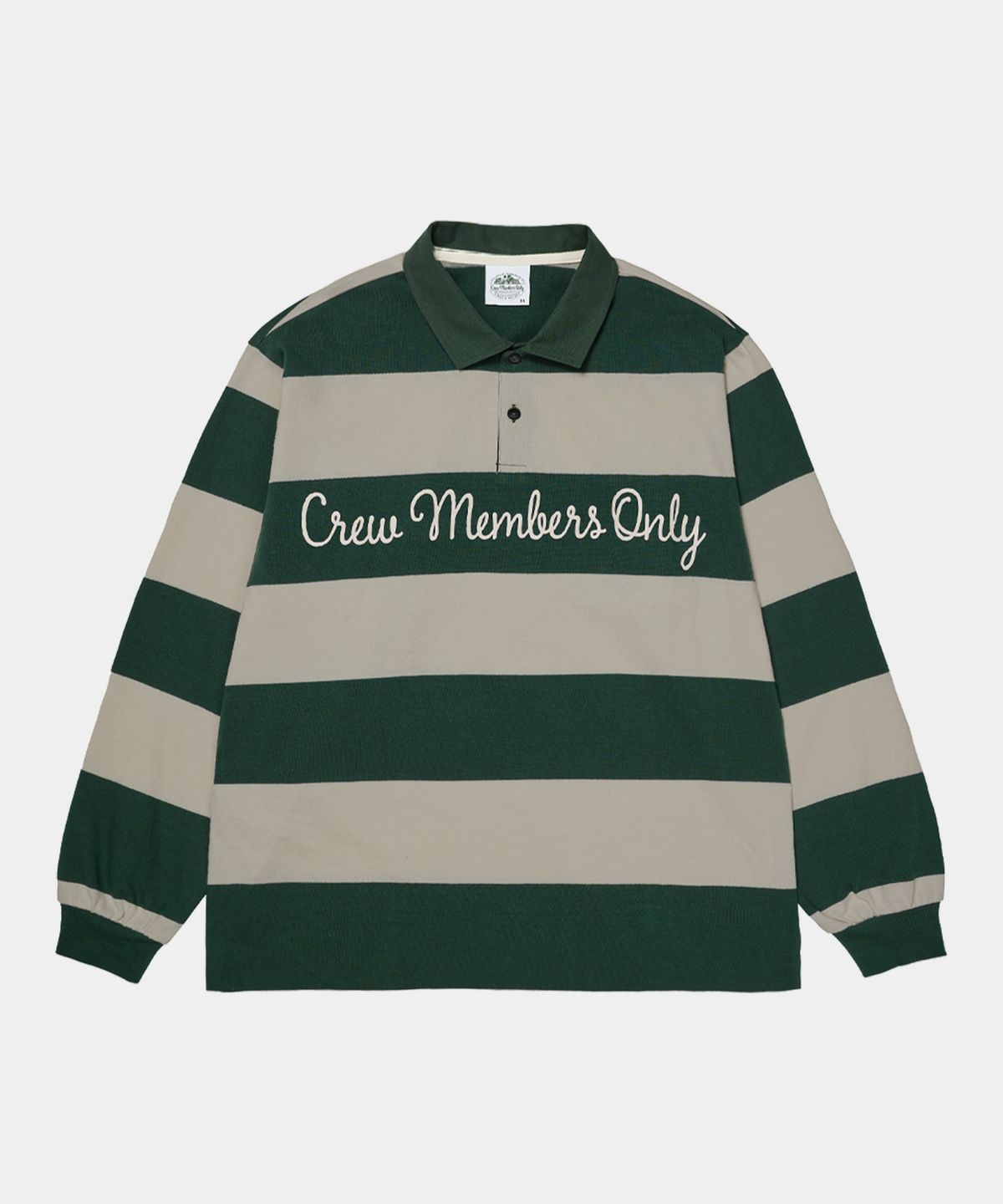 크루멤버스온리(CREW MEMBERS ONLY) HERITAGE STRIPE POLO GREEN