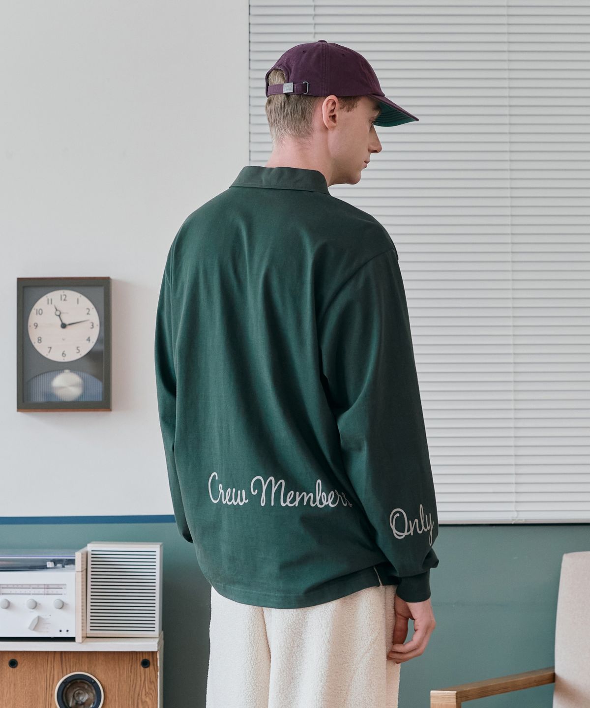 크루멤버스온리(CREW MEMBERS ONLY) HERITAGE SOLID POLO GREEN