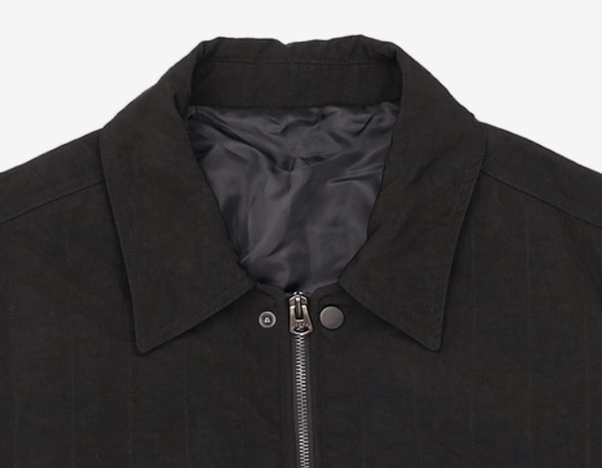 일꼬르소(IL CORSO) 퀼티드 카라 패딩 블루종 블랙 IEJU3F304BK L