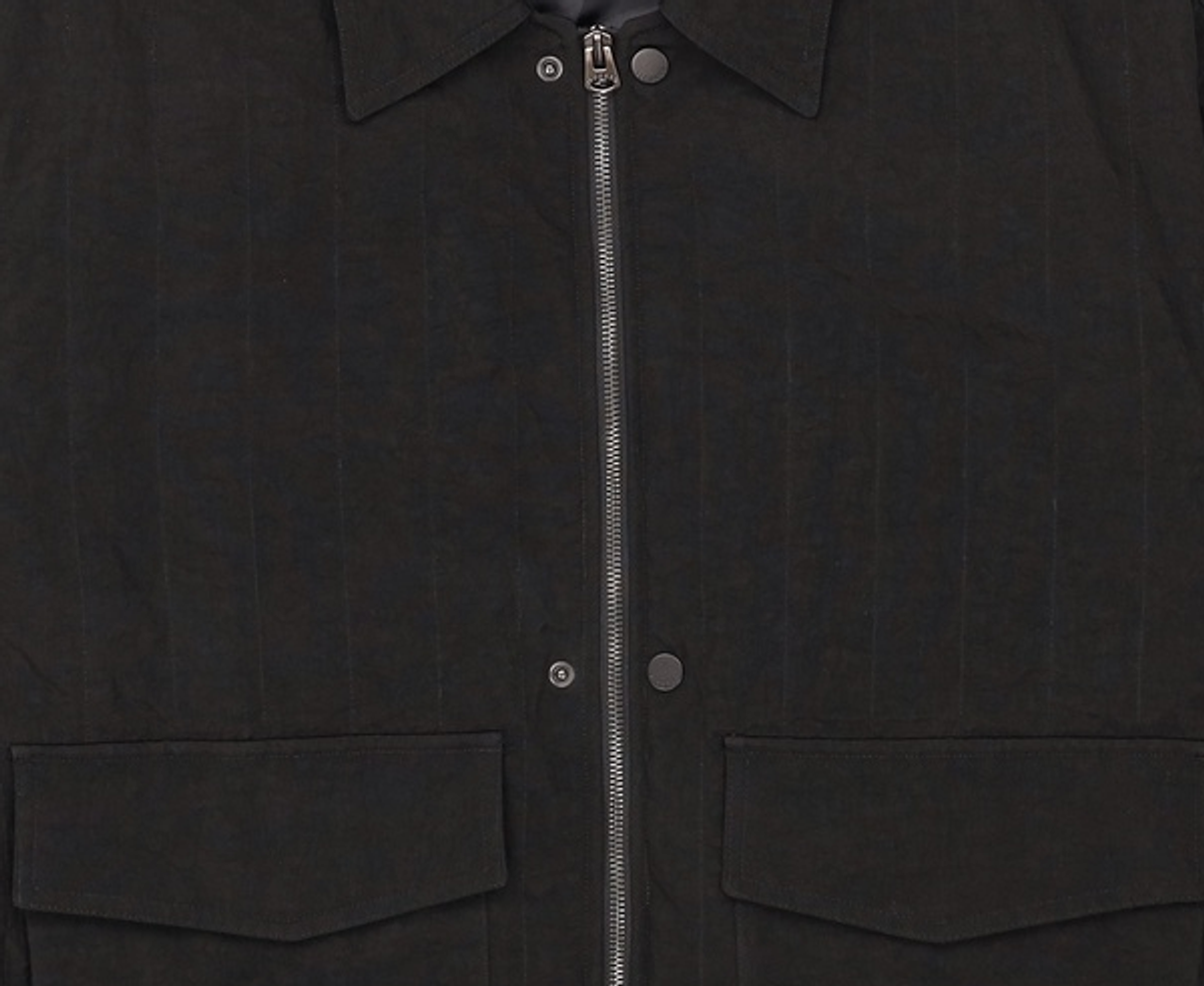일꼬르소(IL CORSO) 퀼티드 카라 패딩 블루종 블랙 IEJU3F304BK L