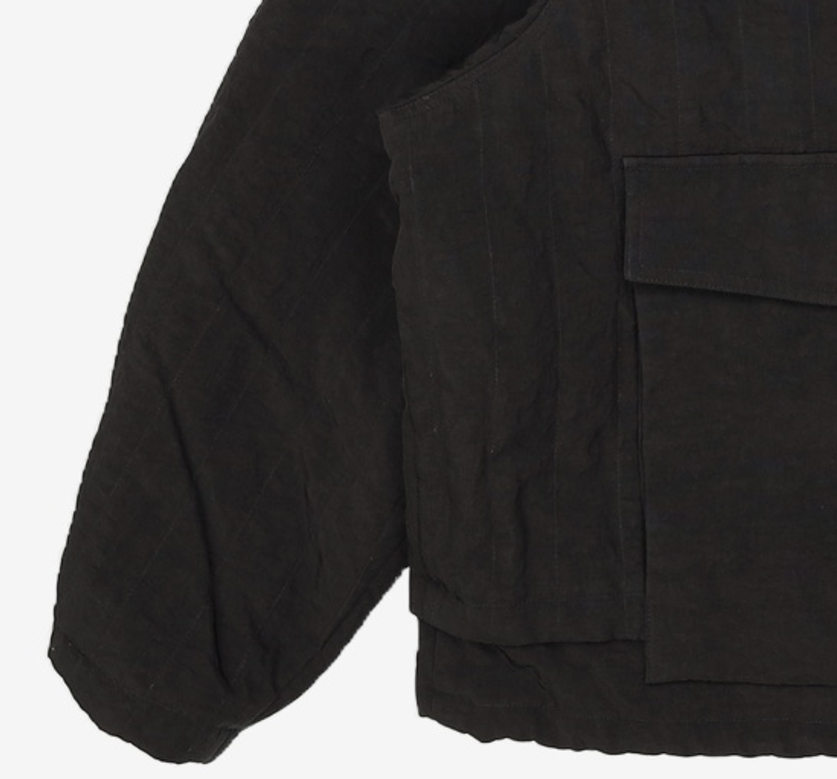 일꼬르소(IL CORSO) 퀼티드 카라 패딩 블루종 블랙 IEJU3F304BK L