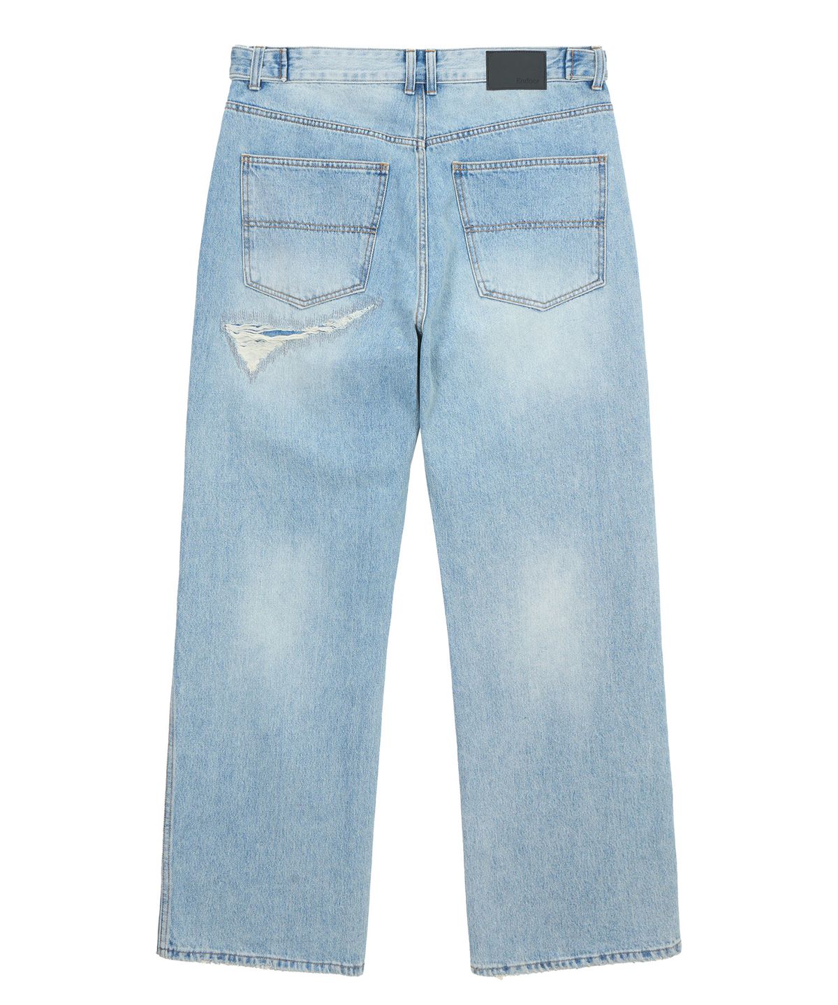 엔도어(ENDOOR) Distressed Repair Denim Pants (Light Blue)