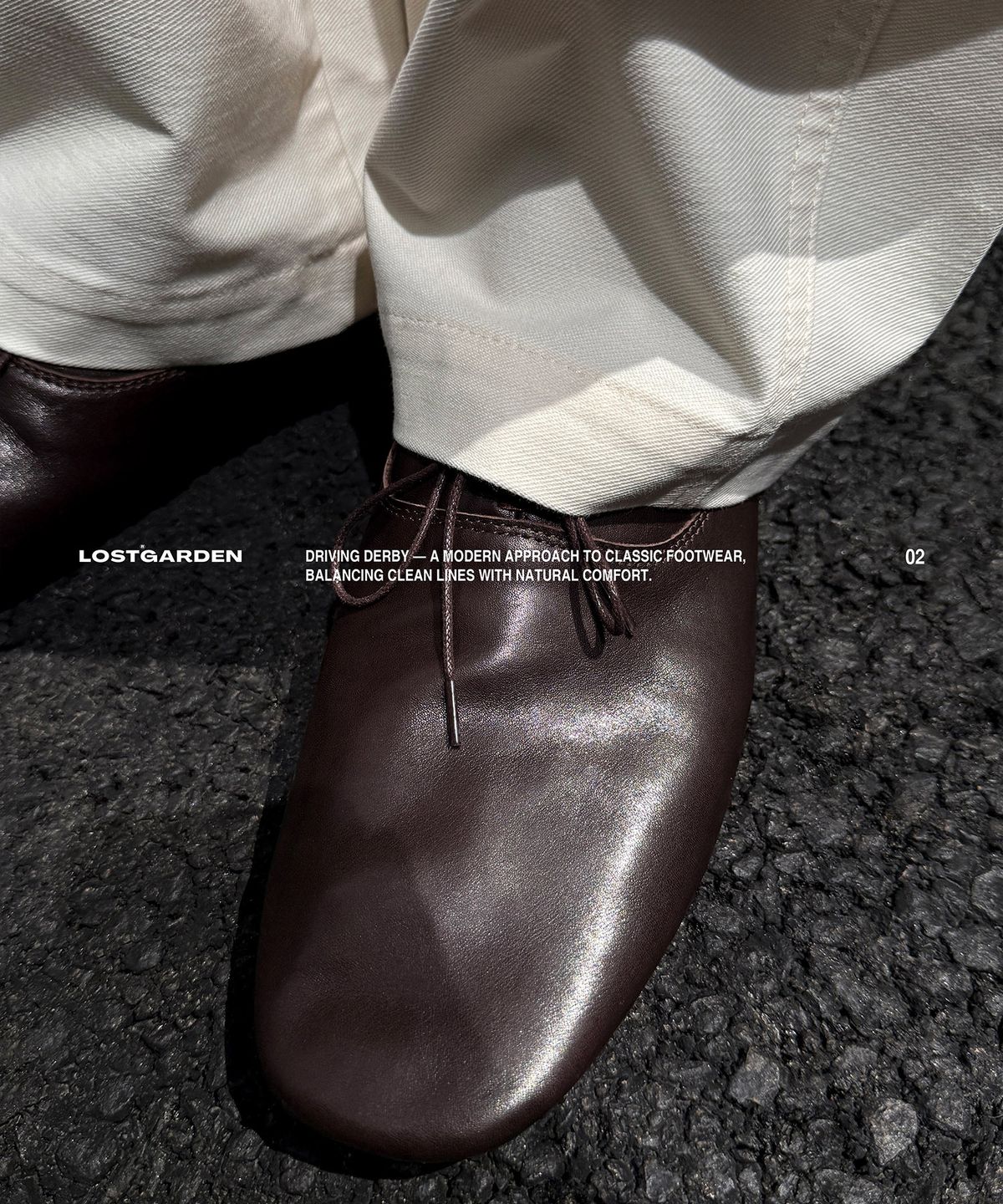 로스트가든(LOSTGARDEN) UNIFORM Driving Derby Dark Chestnut