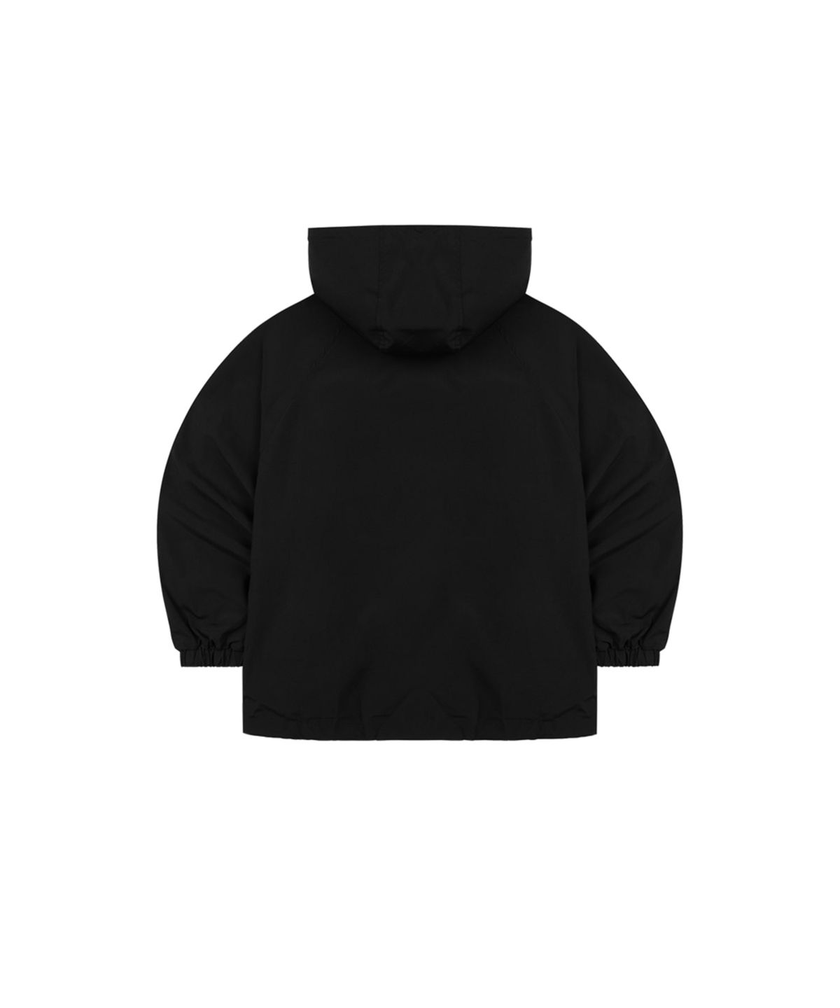 워너비즈핏(WANNABEZFIT) 오버핏 핏체인저 사선 지퍼 풀오픈 아노락 윈드브레이커 블랙
