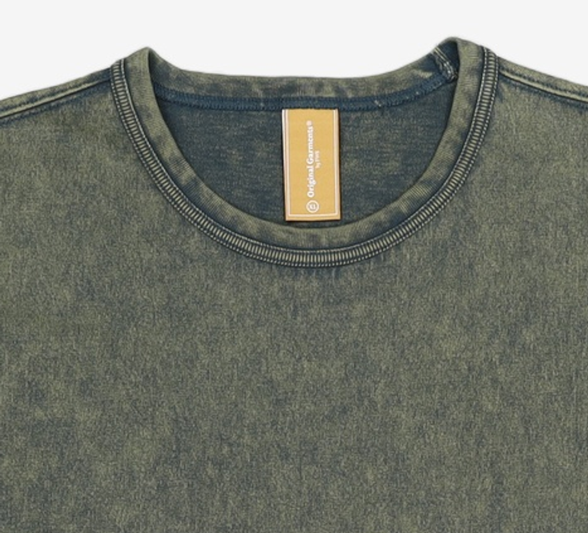프리즘웍스(FRIZMWORKS) OG VINTAGE DYEING HALF TEE _ DARK GREEN XL