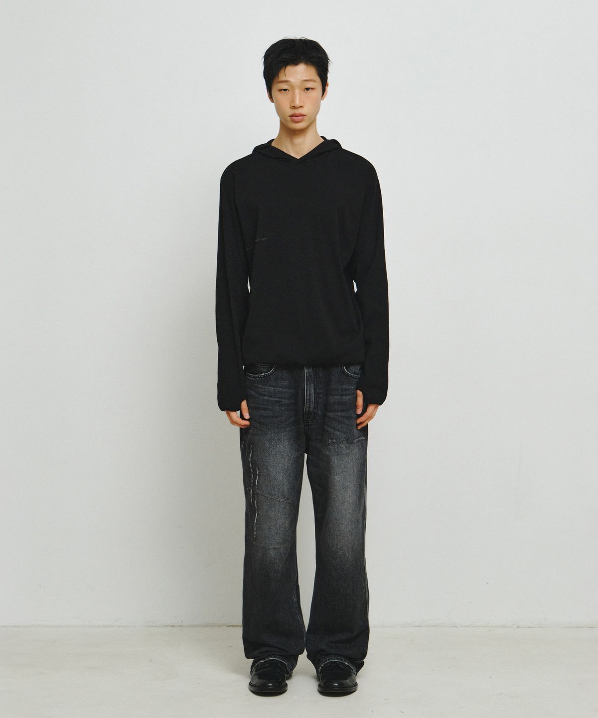 엔도어(ENDOOR) Scar Finger Hole Hoodie (Black)