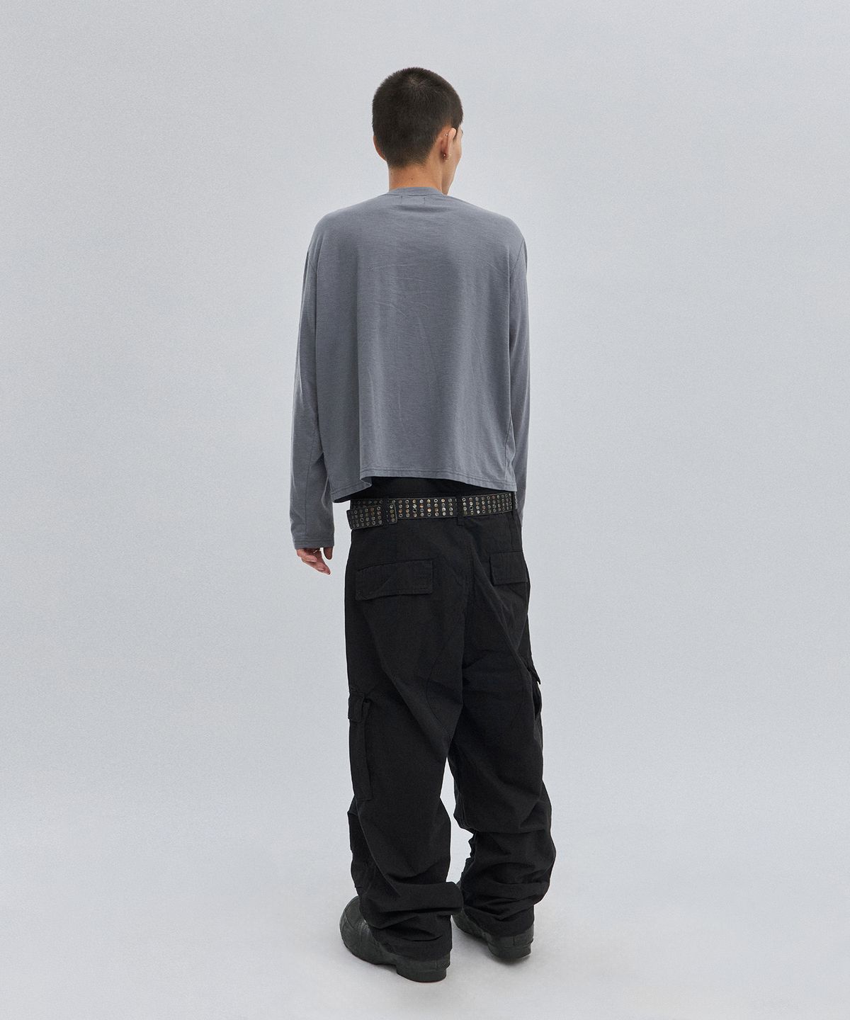 스웨이드(SUADE) [suade X 세종] TEXTURED LONG SLEEVE [PURPLE GRAY]