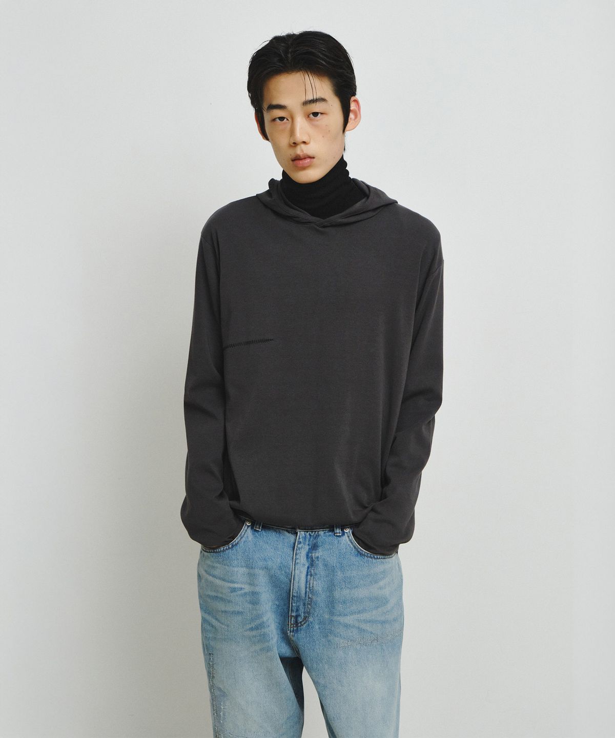 엔도어(ENDOOR) Scar Finger Hole Hoodie (Dark Gray)