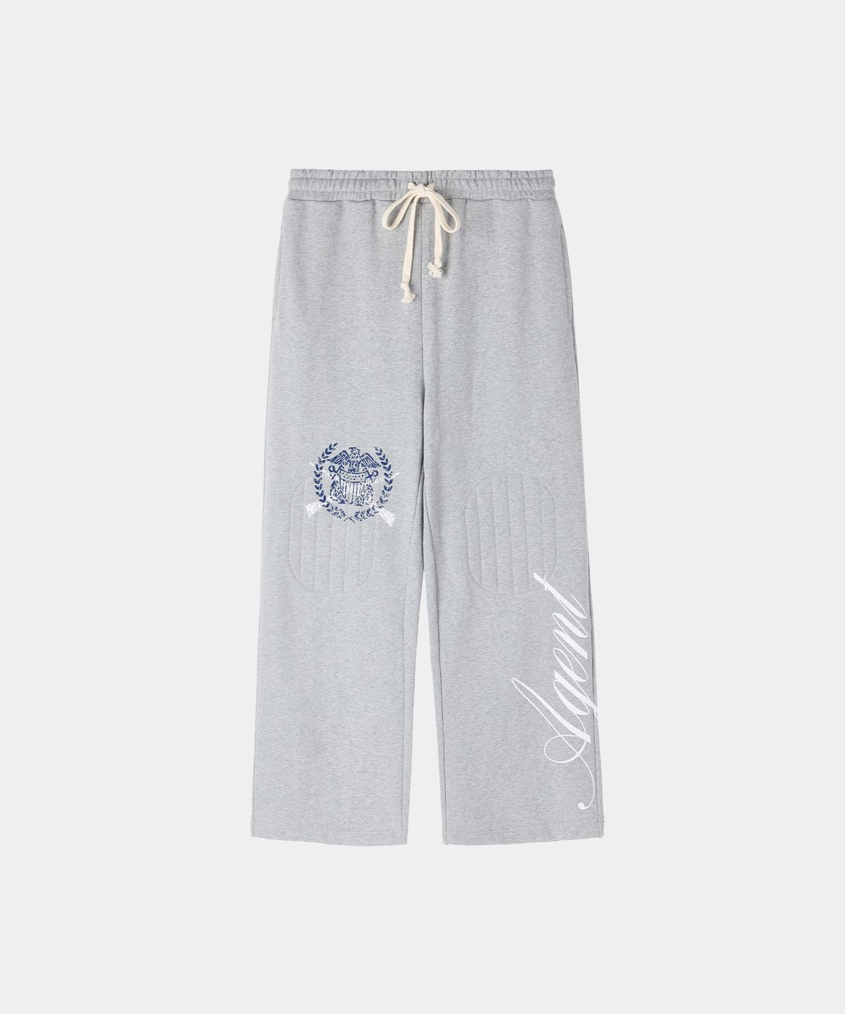 메종미네드(MAISON MINED) AGENT KNEE PATCH SWEATPANTS MELANGE GRAY