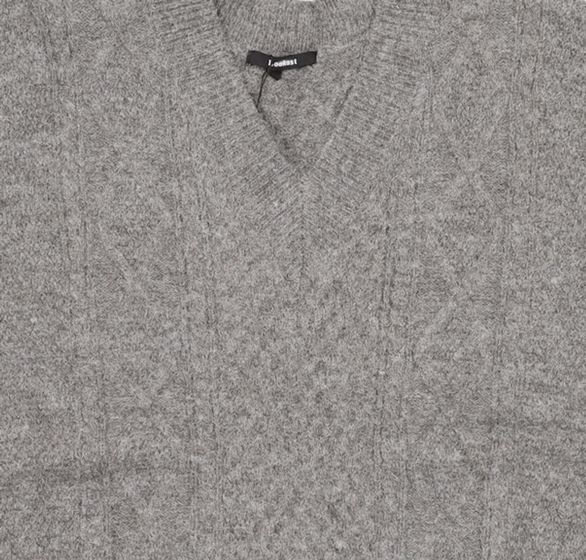 룩캐스트(LOOKAST) 차콜 틸다 브이넥 니트 / CHARCOAL TILDA VNECK KNIT FREE
