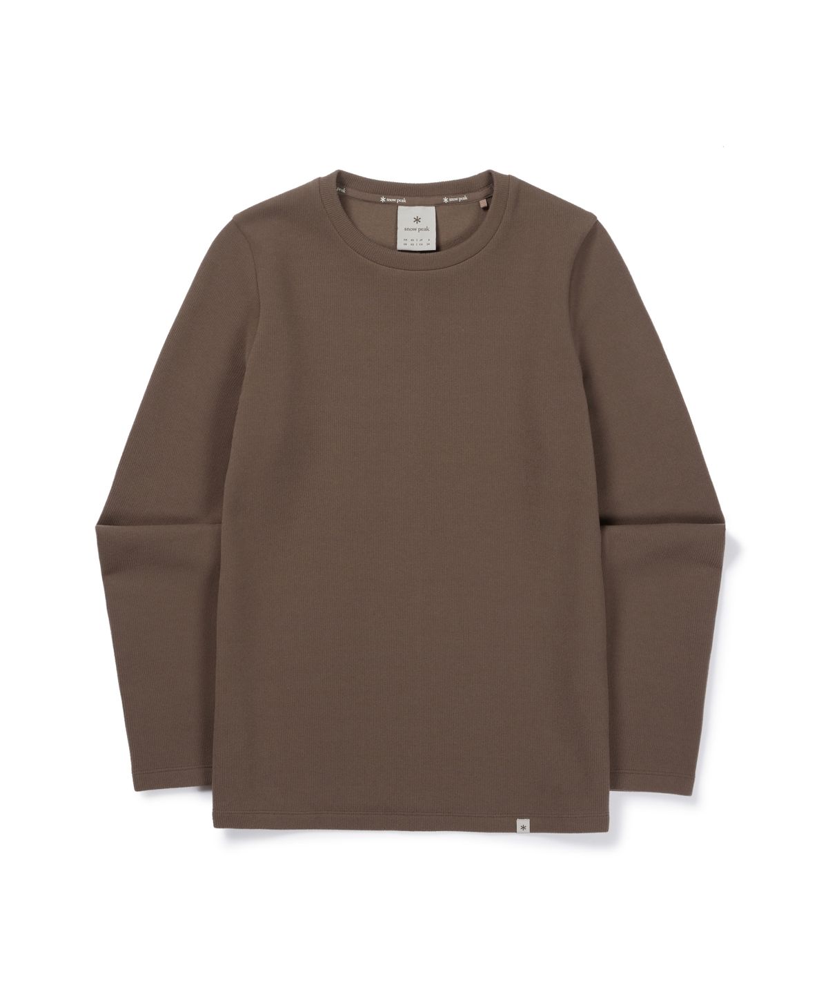 스노우피크 어패럴(SNOWPEAK APPAREL) 골지 여성 긴팔 티셔츠 (S26FWFTL31) Cocoa