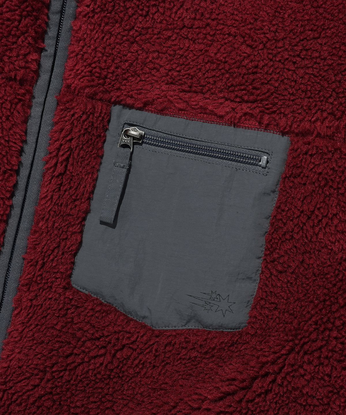 나이스고스트클럽(NICEGHOSTCLUB) NGC FLEECE JACKET_BURGUNDY(NG2GFUJ241A)