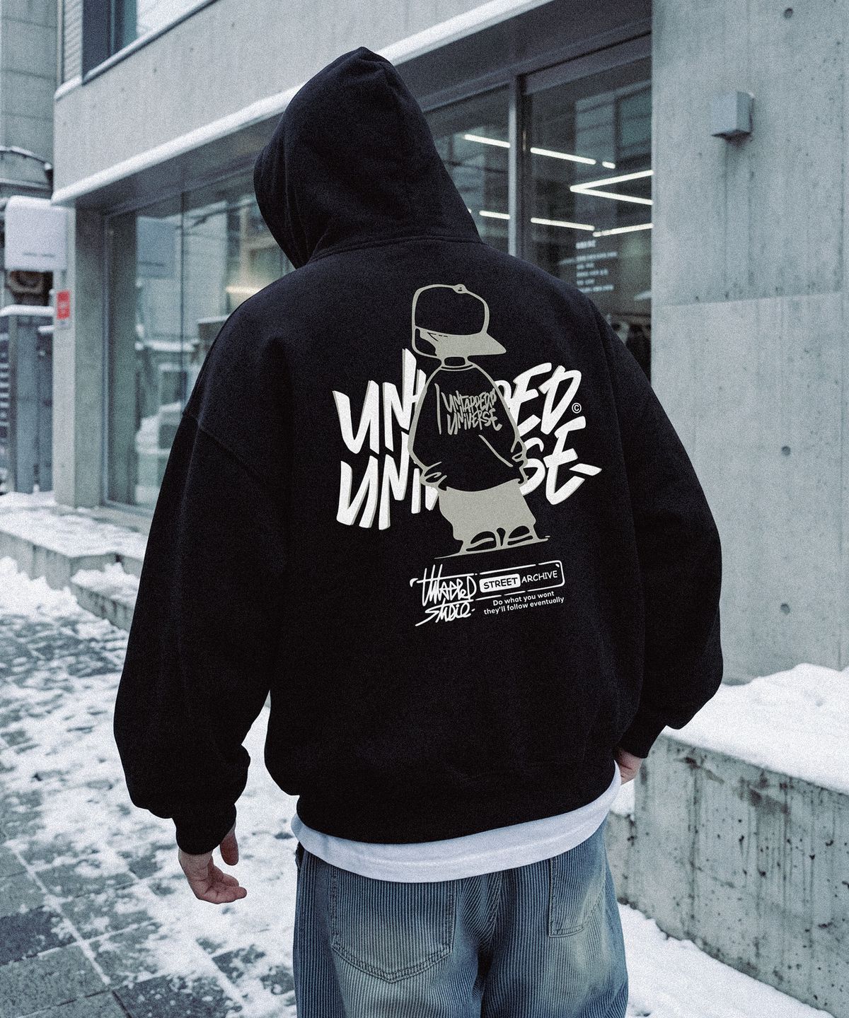 언탭트 스튜디오(UNTAPPED STUDIO) 340G Urban Youth 에센셜 벌룬 오버핏 후드 티셔츠 9Color