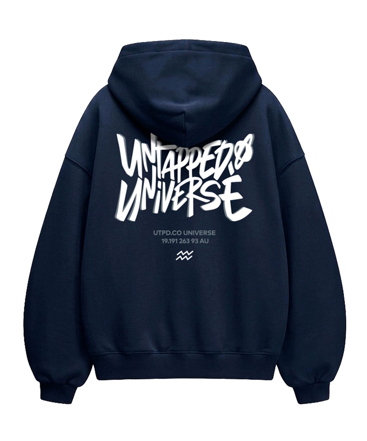 언탭트 스튜디오(UNTAPPED STUDIO) 340G 유니버스 오버랩 에센셜 벌룬 오버핏 후드 티셔츠 3Color
