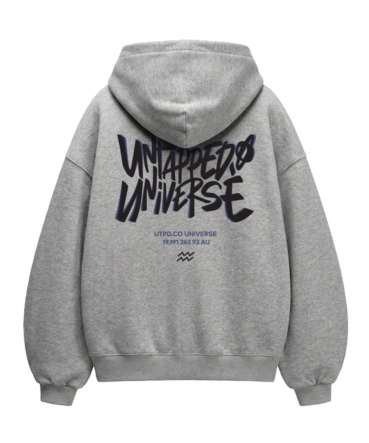 언탭트 스튜디오(UNTAPPED STUDIO) 340G 유니버스 오버랩 에센셜 벌룬 오버핏 후드 티셔츠 3Color