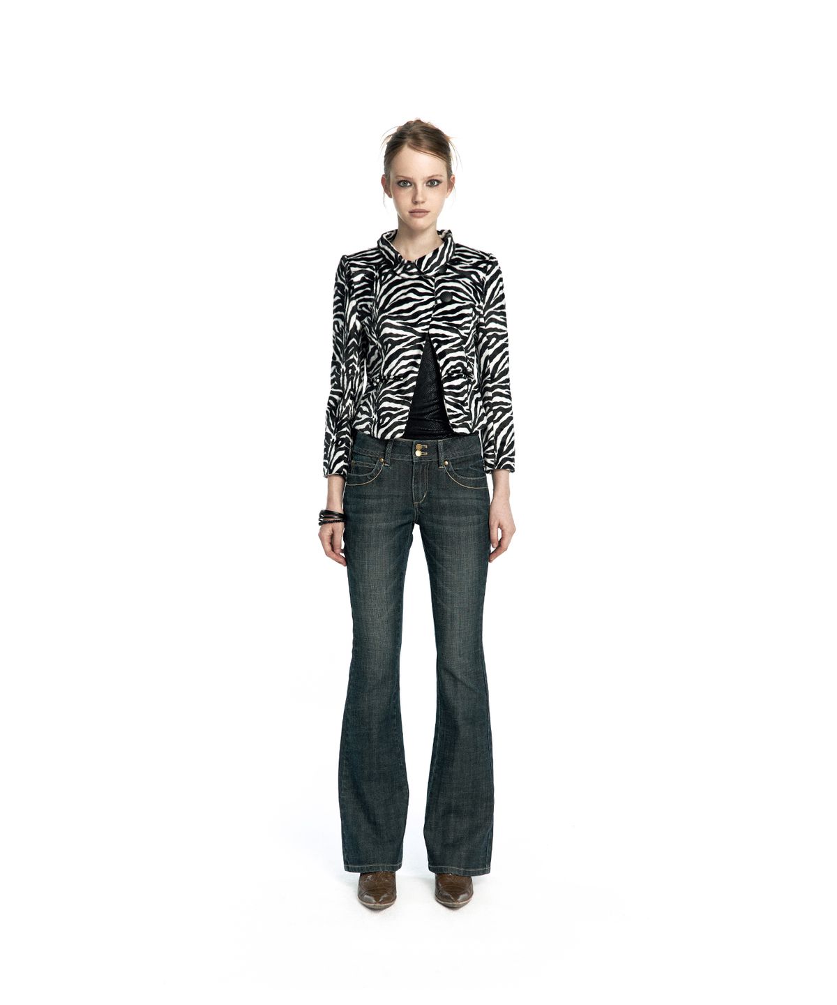 카시코(KASHIKO) Quarter Cut High-Neck Jacket Zebra