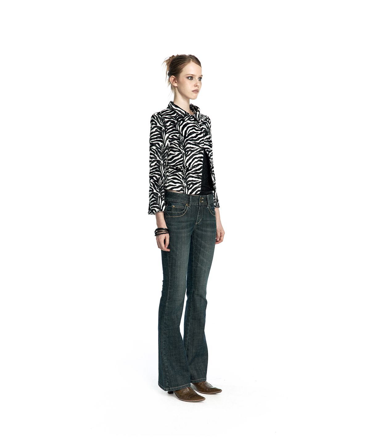 카시코(KASHIKO) Quarter Cut High-Neck Jacket Zebra