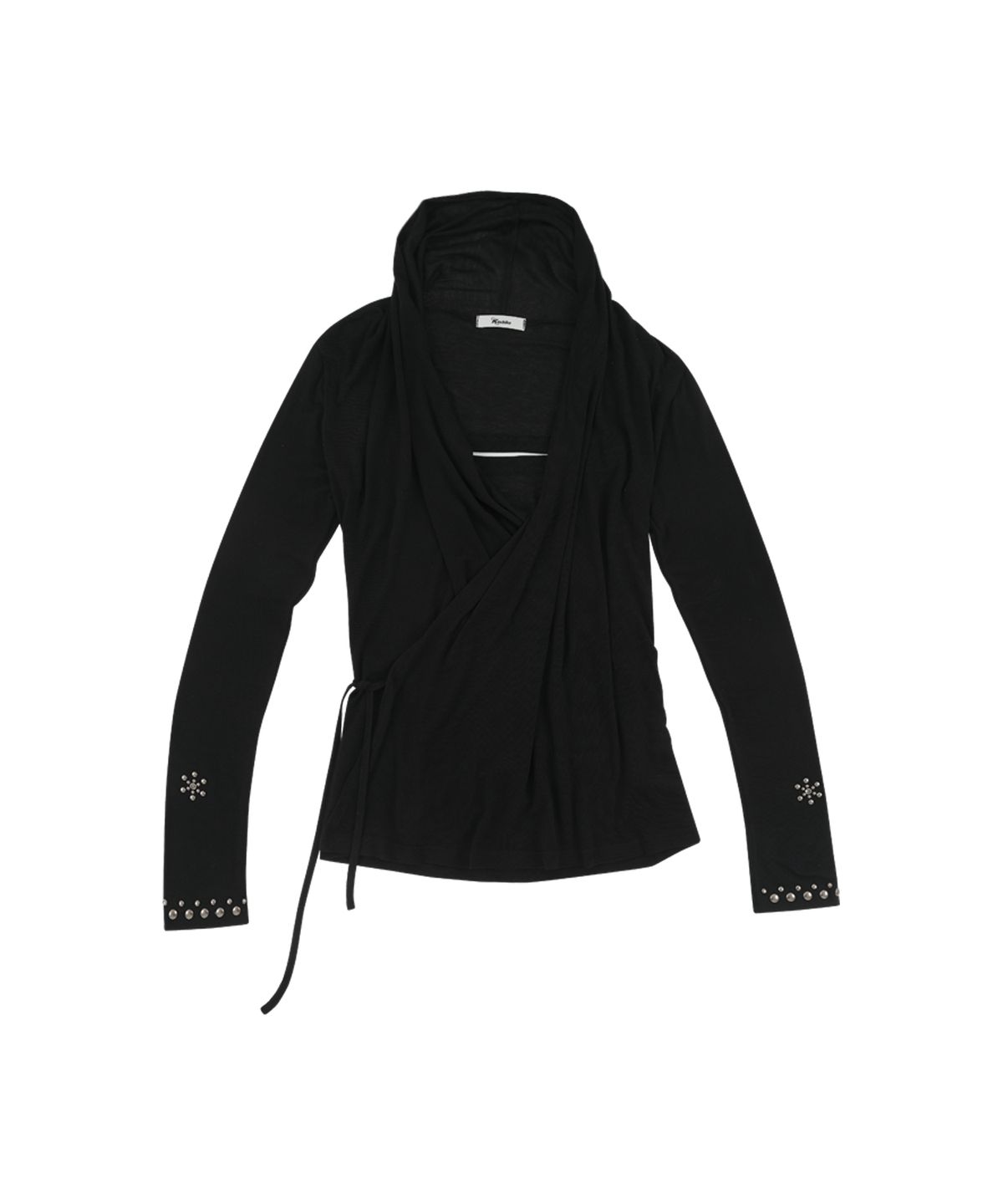 카시코(KASHIKO) Studded Draped Wrap Cardigan