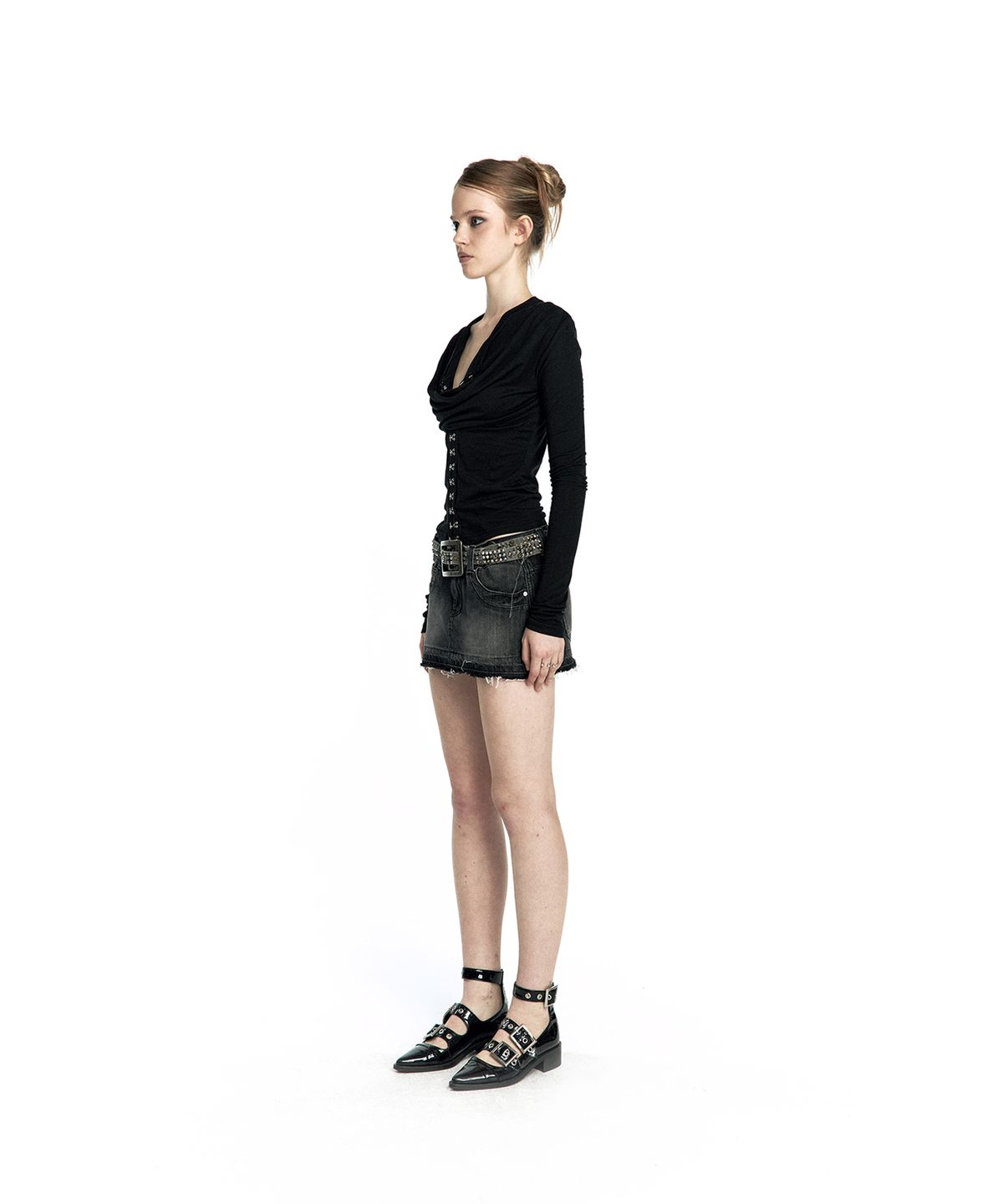 카시코(KASHIKO) Romantic Hook Corset Top Black