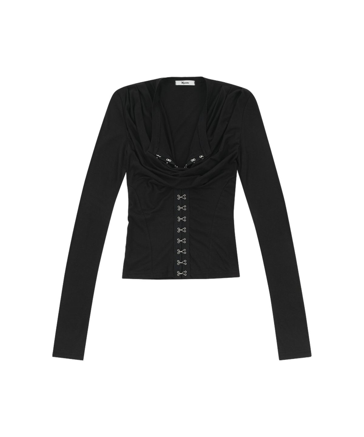 카시코(KASHIKO) Romantic Hook Corset Top Black