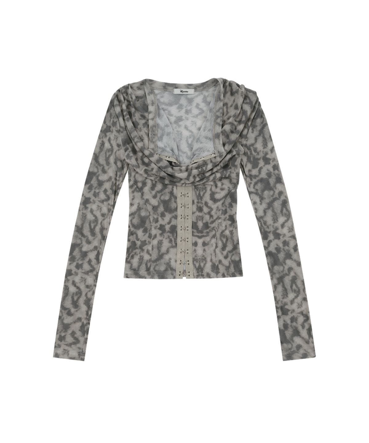 카시코(KASHIKO) Romantic Hook Corset Top Leopard