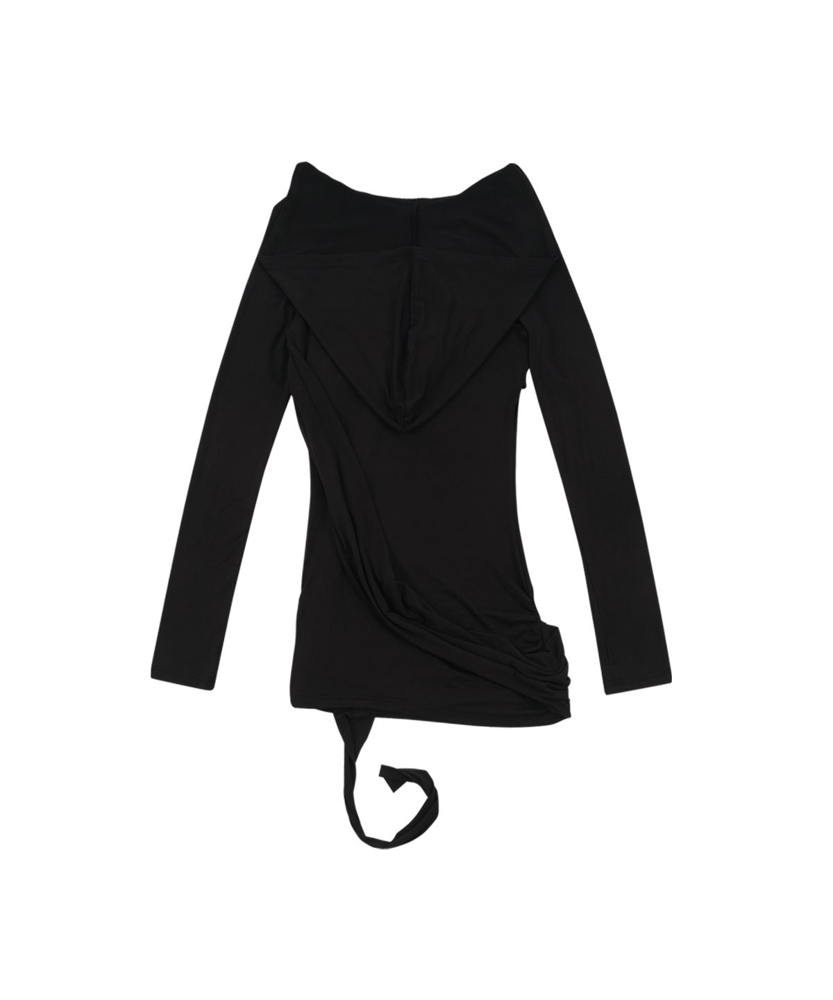 카시코(KASHIKO) Fallen Strapped Hooded Top Black