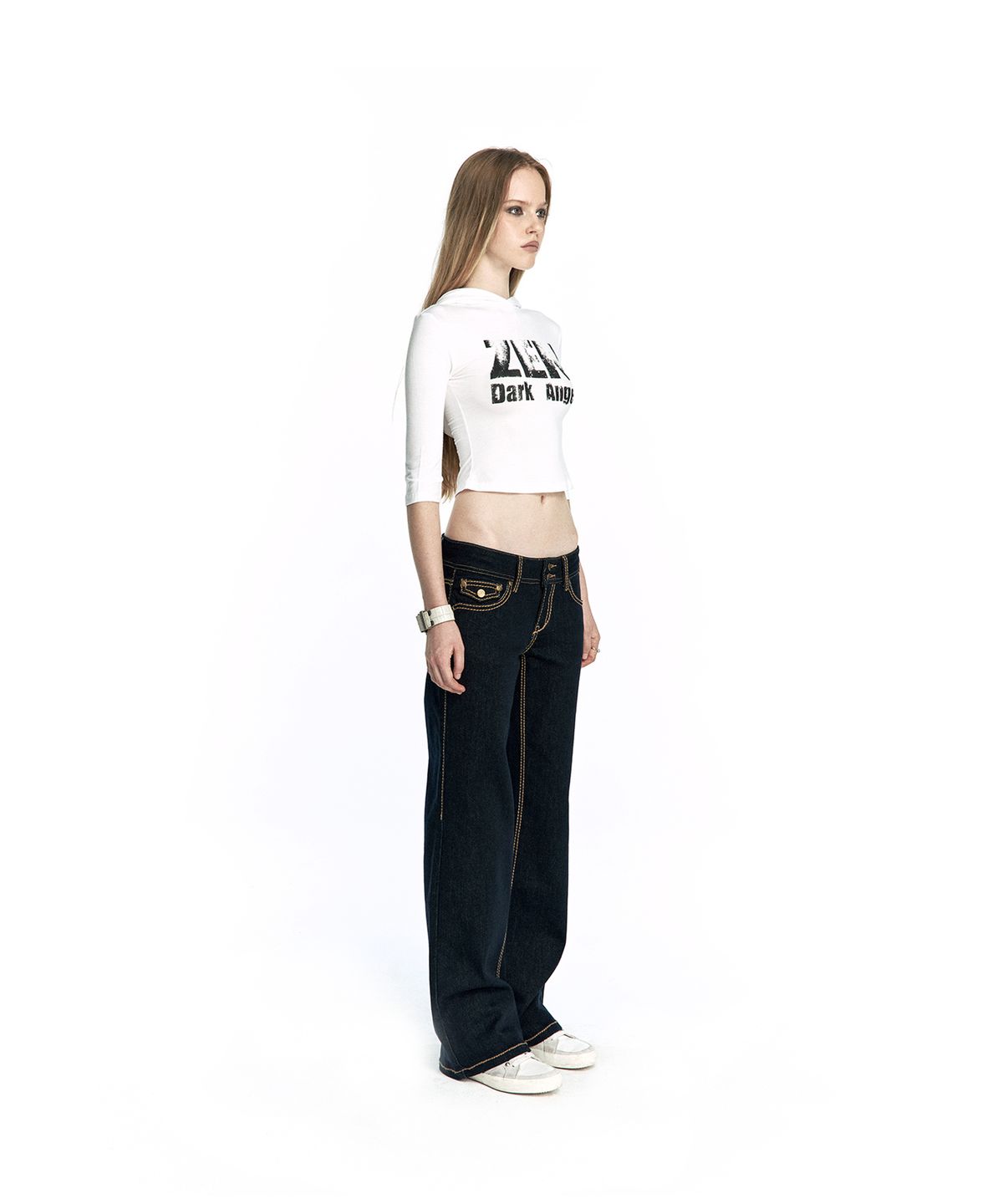 카시코(KASHIKO) Zen Angel Hoodie Top White