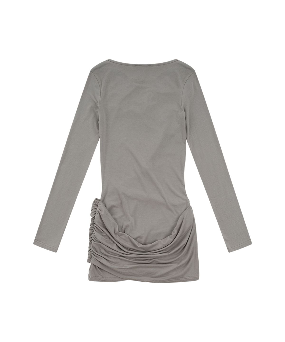 카시코(KASHIKO) Knot Drop Draped Dress Warm Gray