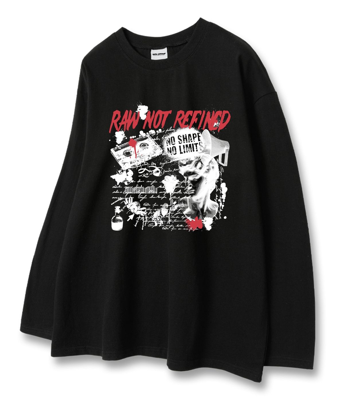 유니온가먼츠(UNION GARMENTS) 로우낫 루즈핏 긴팔 티셔츠 3COLOR [베이직or시보리]