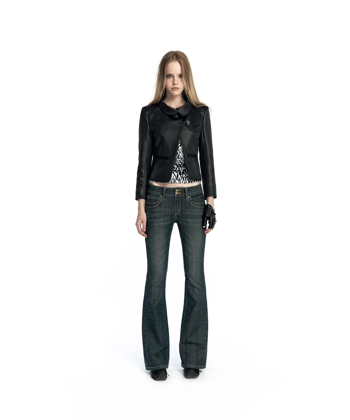카시코(KASHIKO) Zebra Appliqué Jeans
