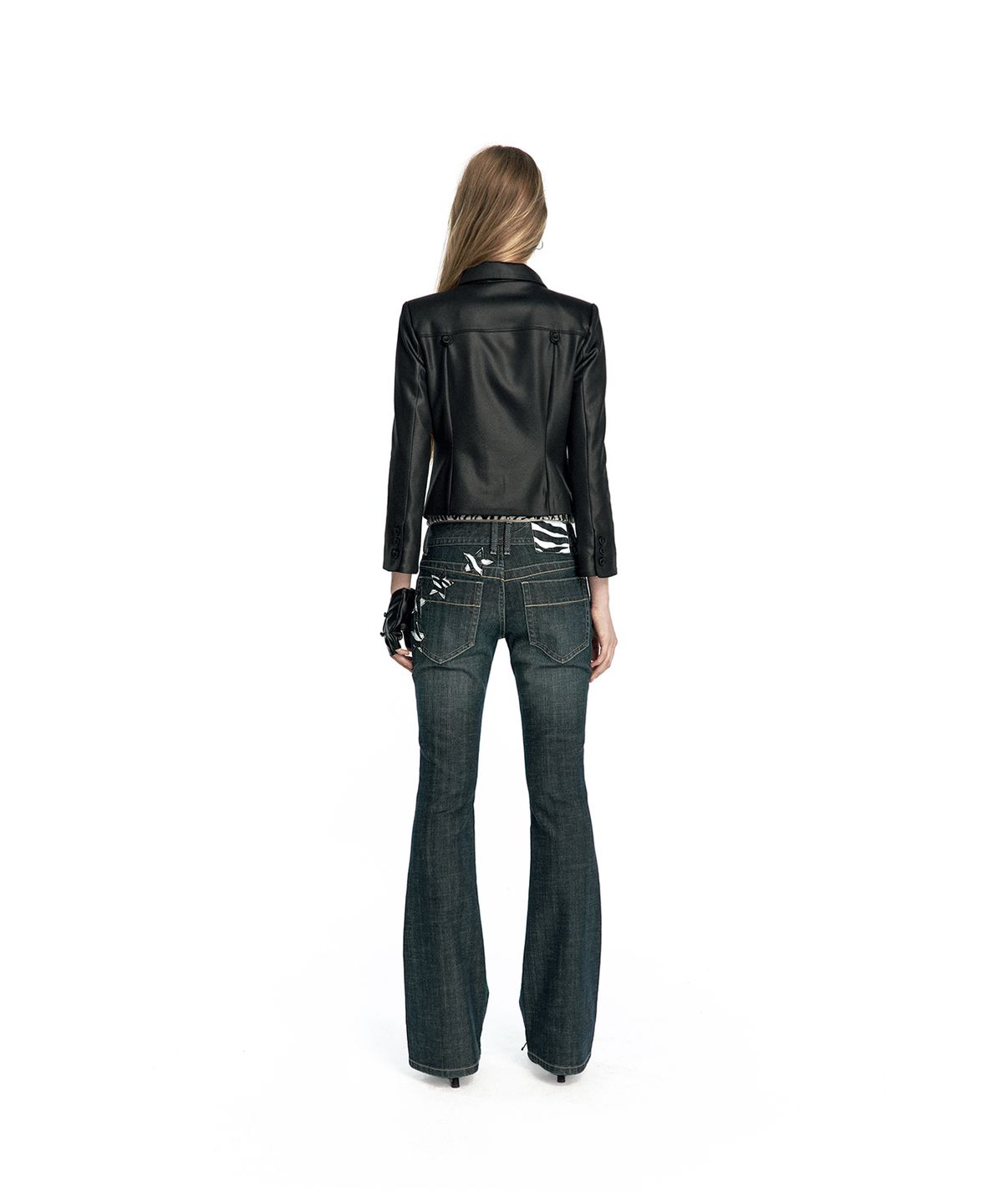 카시코(KASHIKO) Zebra Appliqué Jeans