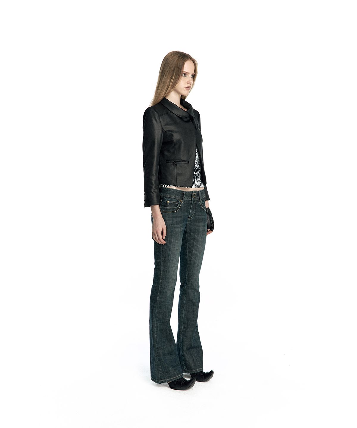 카시코(KASHIKO) Zebra Appliqué Jeans