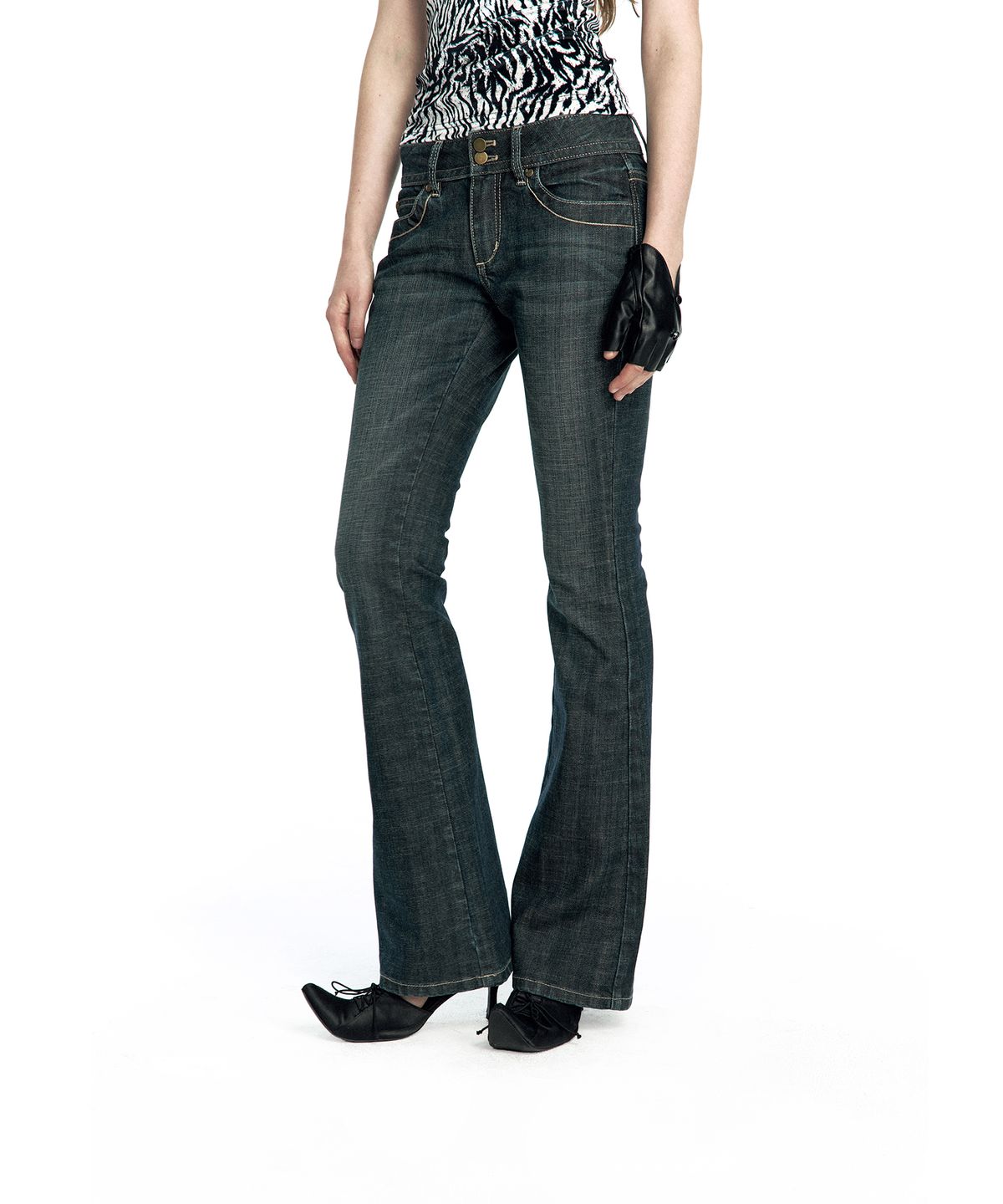 카시코(KASHIKO) Zebra Appliqué Jeans