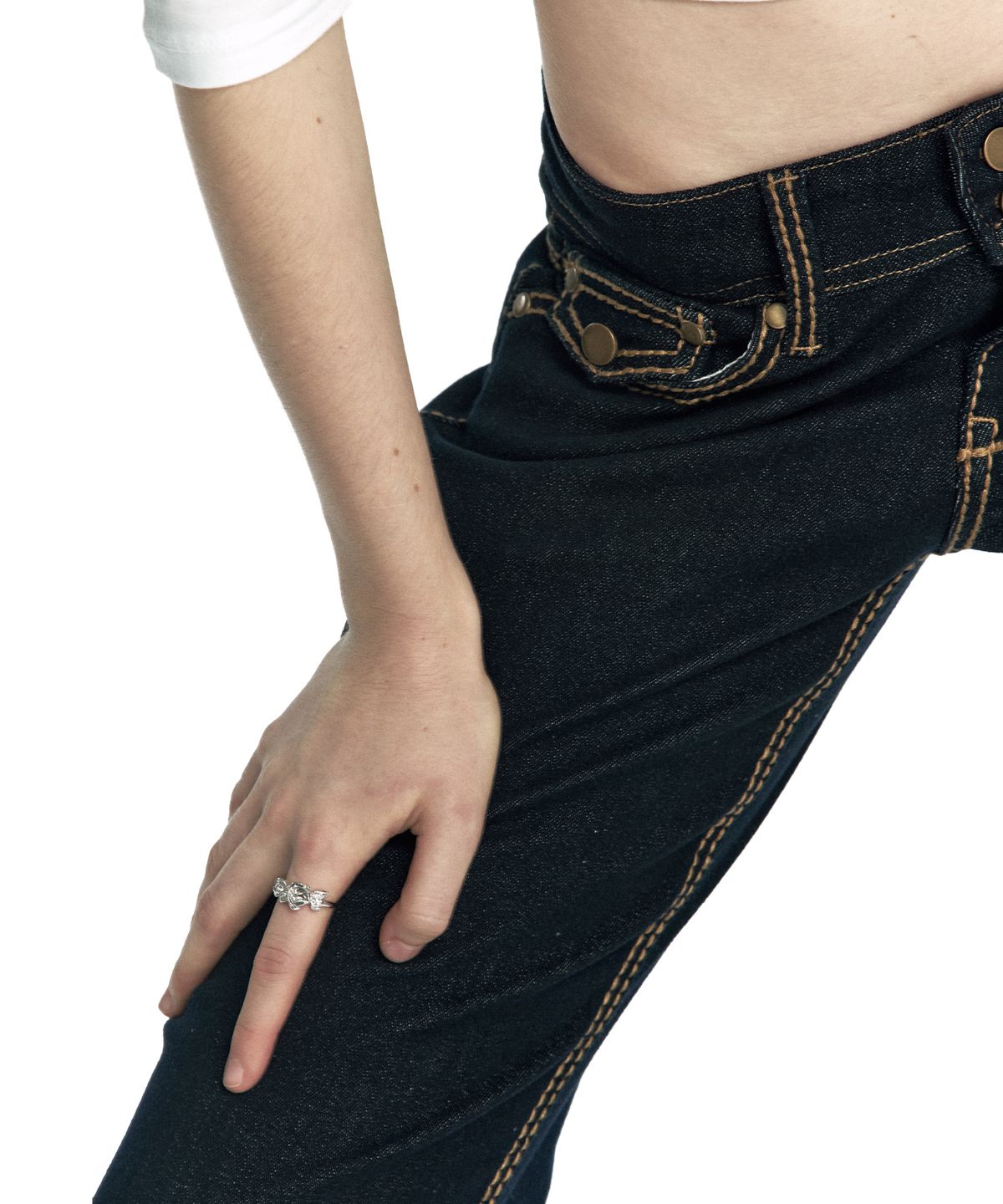 카시코(KASHIKO) Hoshi Stitch Stretch Denim Blue