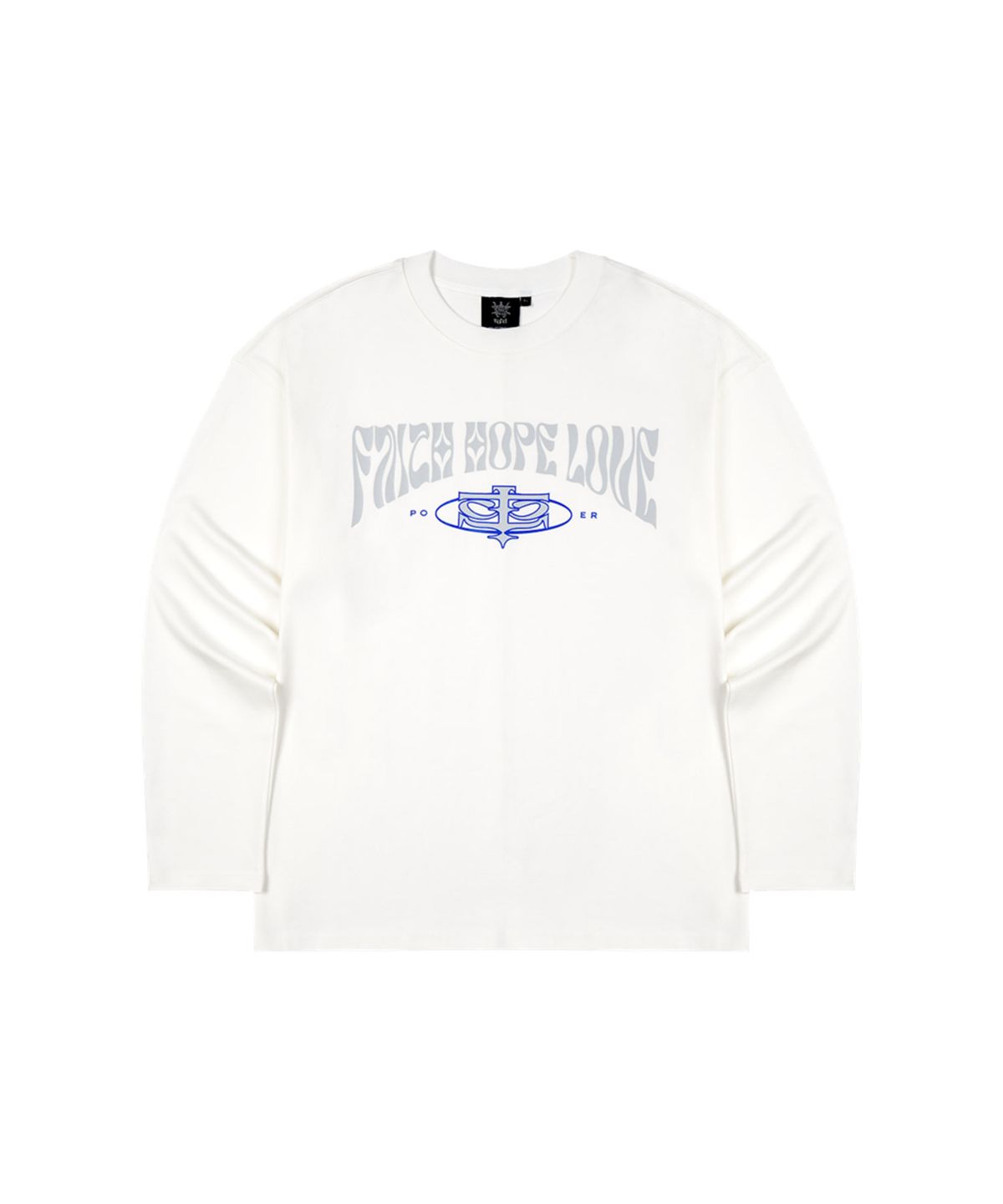 워너비즈핏(WANNABEZFIT) F.H.L 빅로고 오버핏 롱슬리브 화이트