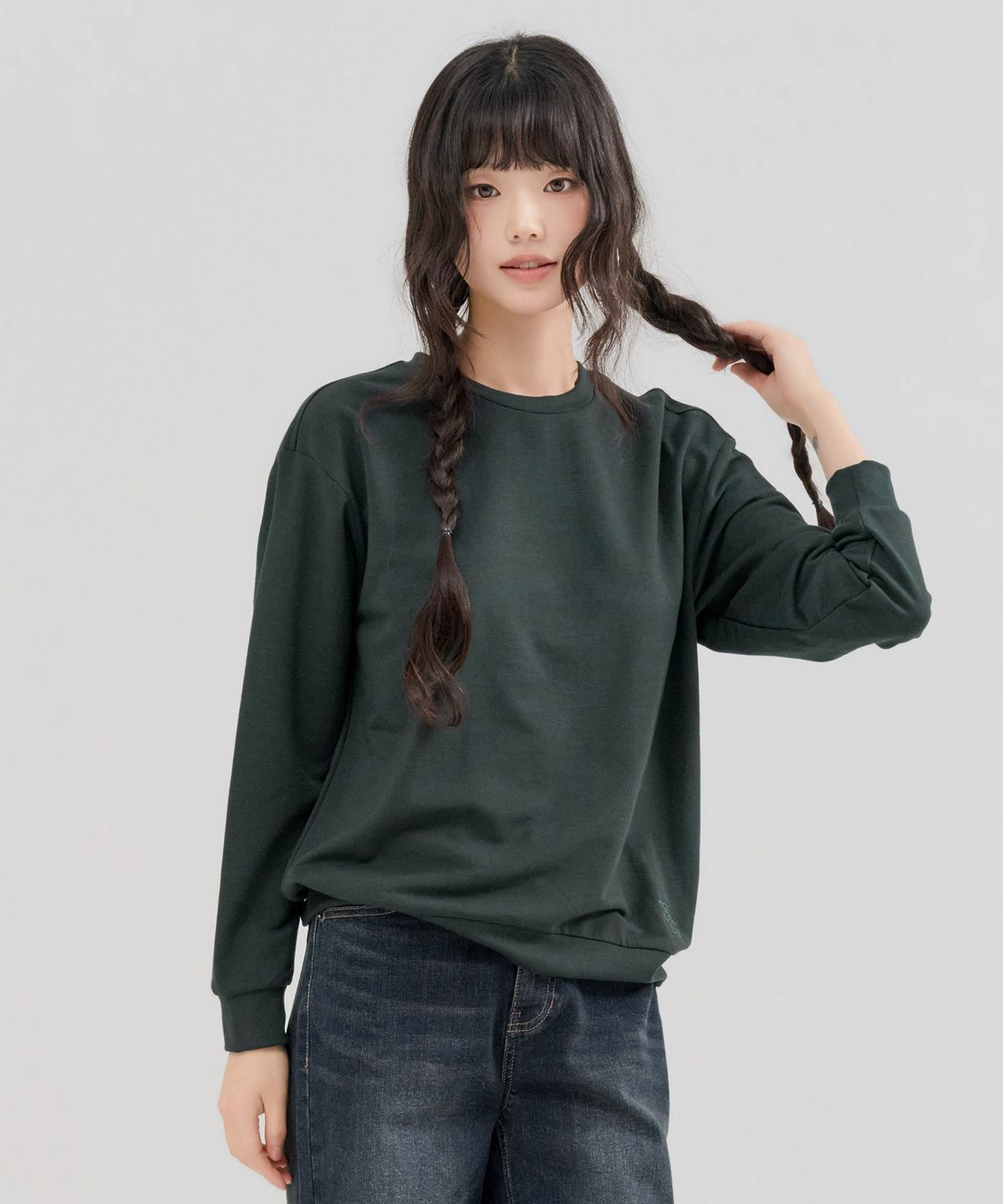 체이스컬트(CHASECULT) 여성 에센셜 데일리 약기모 맨투맨 티셔츠-FFRG5171C0C