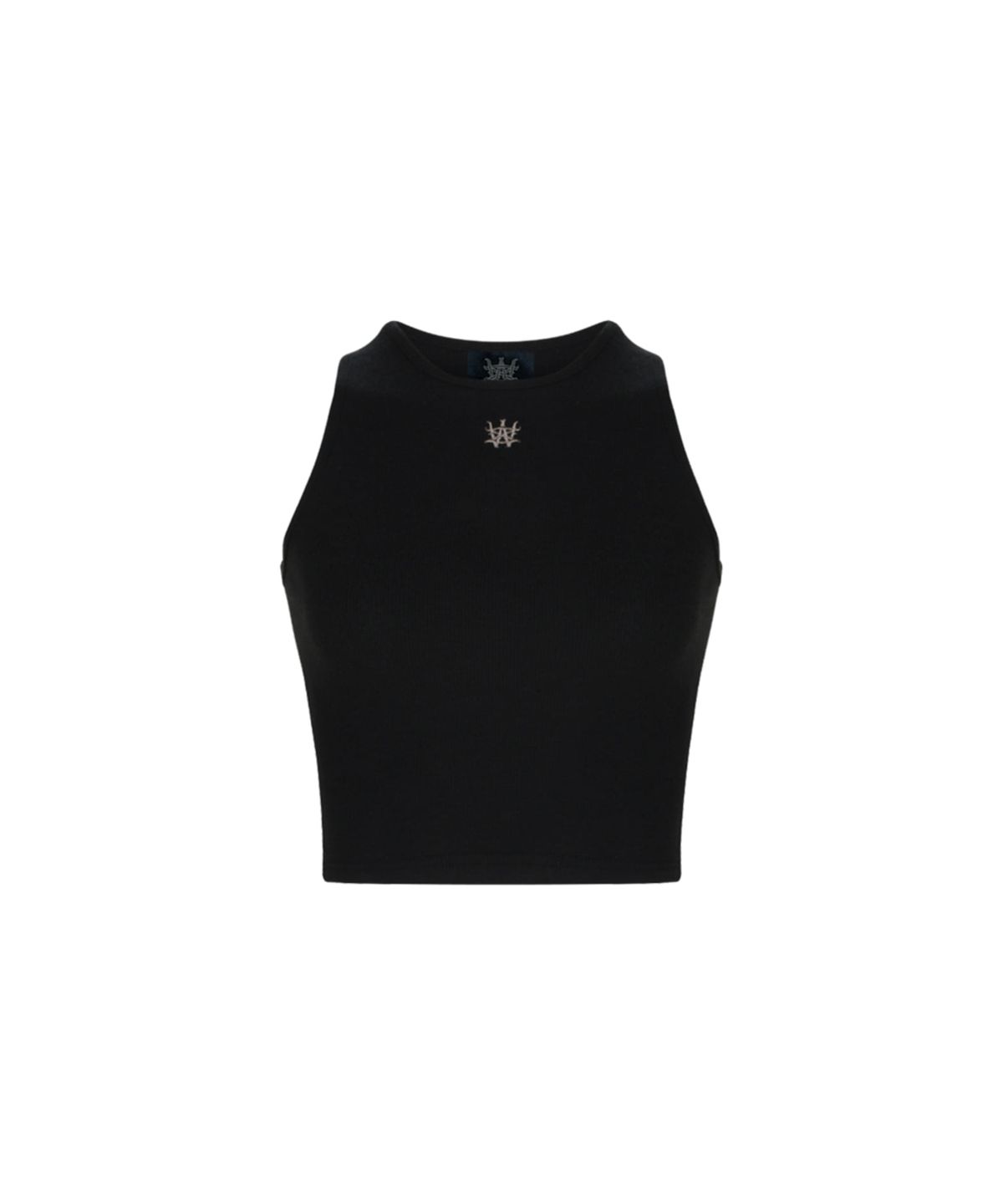 워너비즈핏(WANNABEZFIT) 이지 탱크 크롭탑 블랙