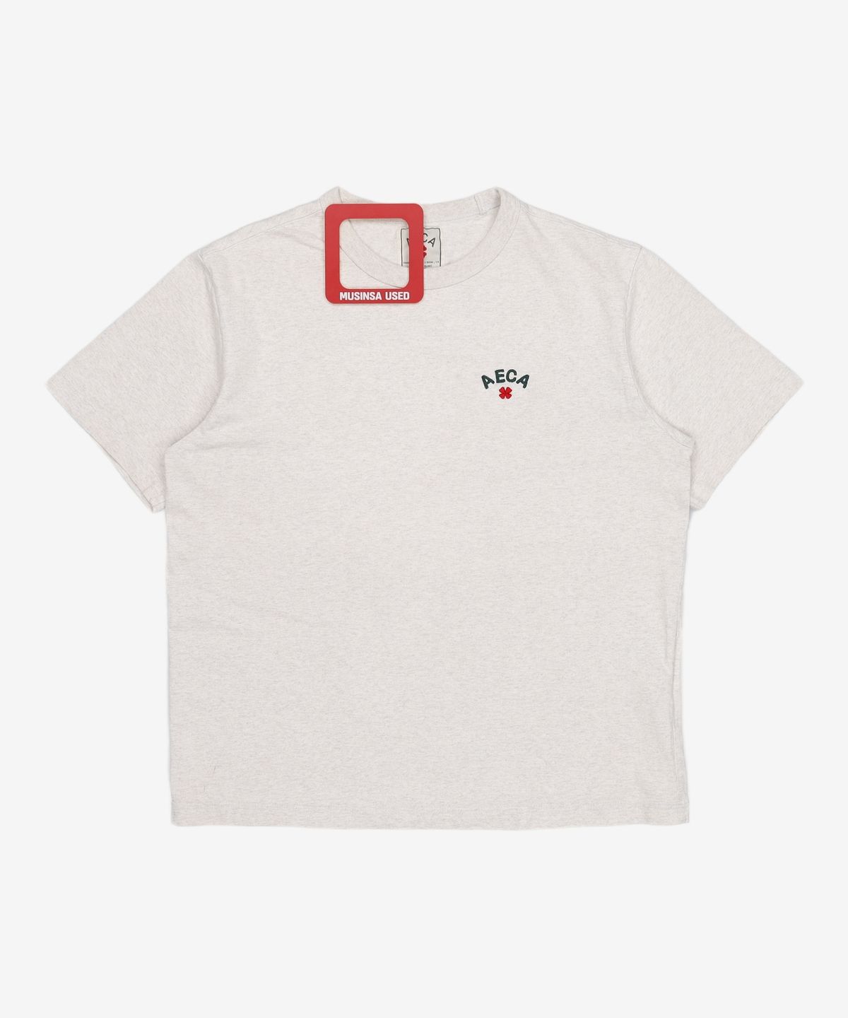 에이카화이트(AECA) AECA CLOVER SMALL LOGO HALF SLEEVE TEE-MUSTARD S