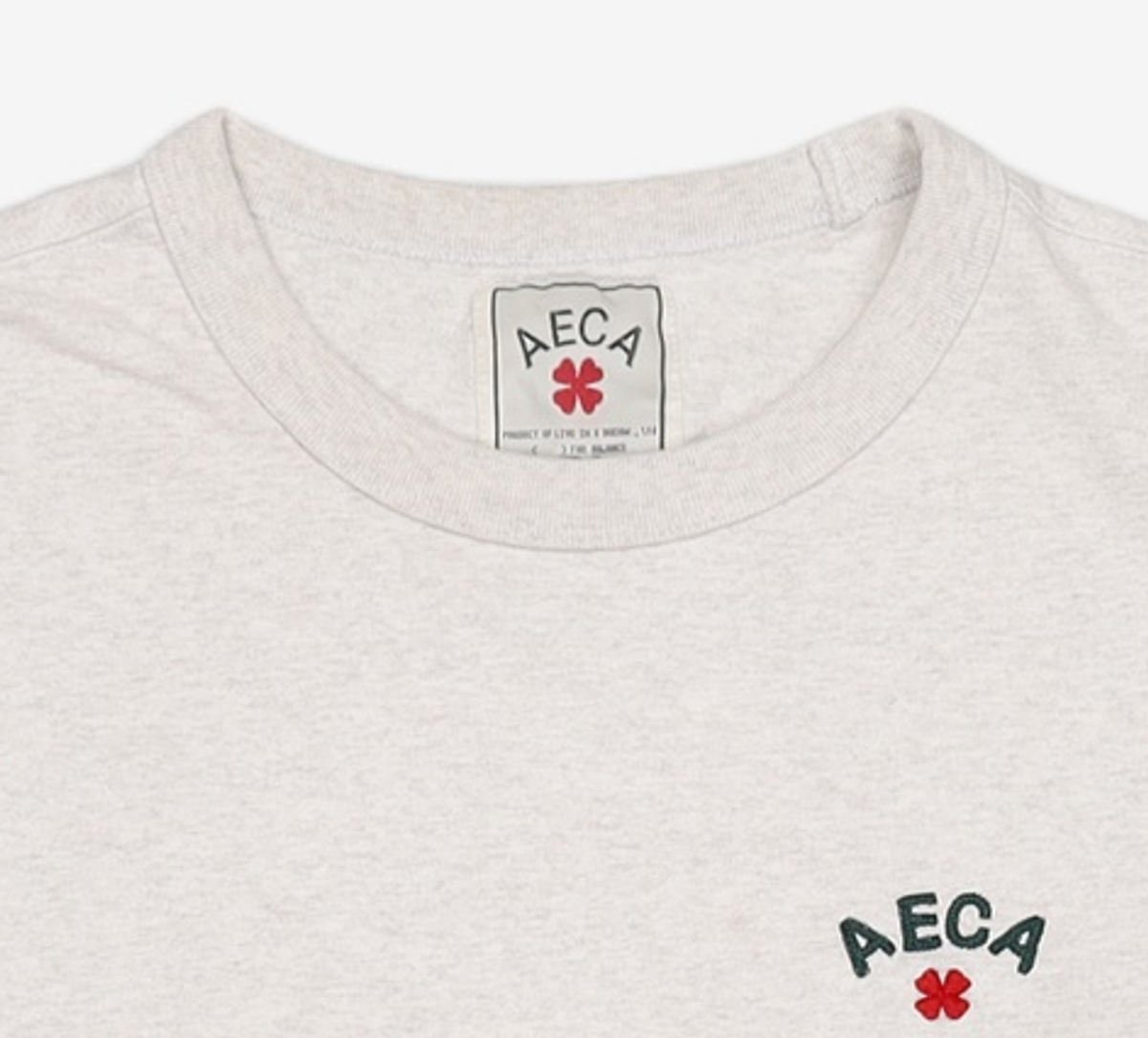 에이카화이트(AECA) AECA CLOVER SMALL LOGO HALF SLEEVE TEE-MUSTARD S