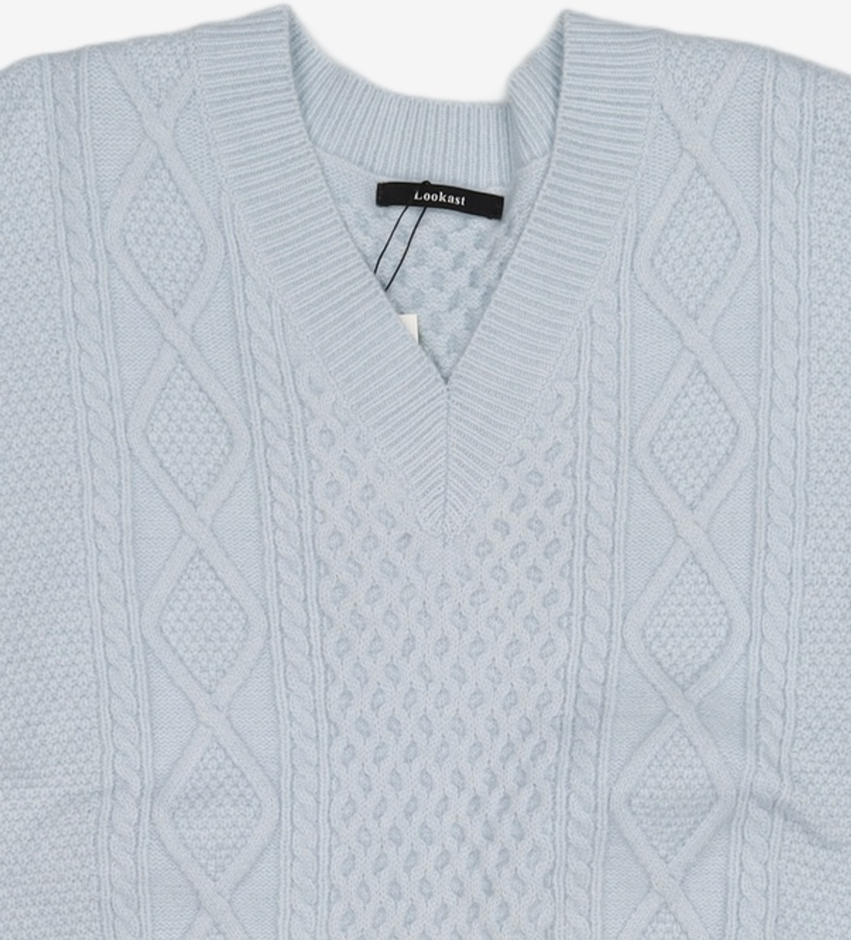 룩캐스트(LOOKAST) 스카이블루 틸다 브이넥 니트 / SKYBLUE TILDA VNECK KNIT FREE