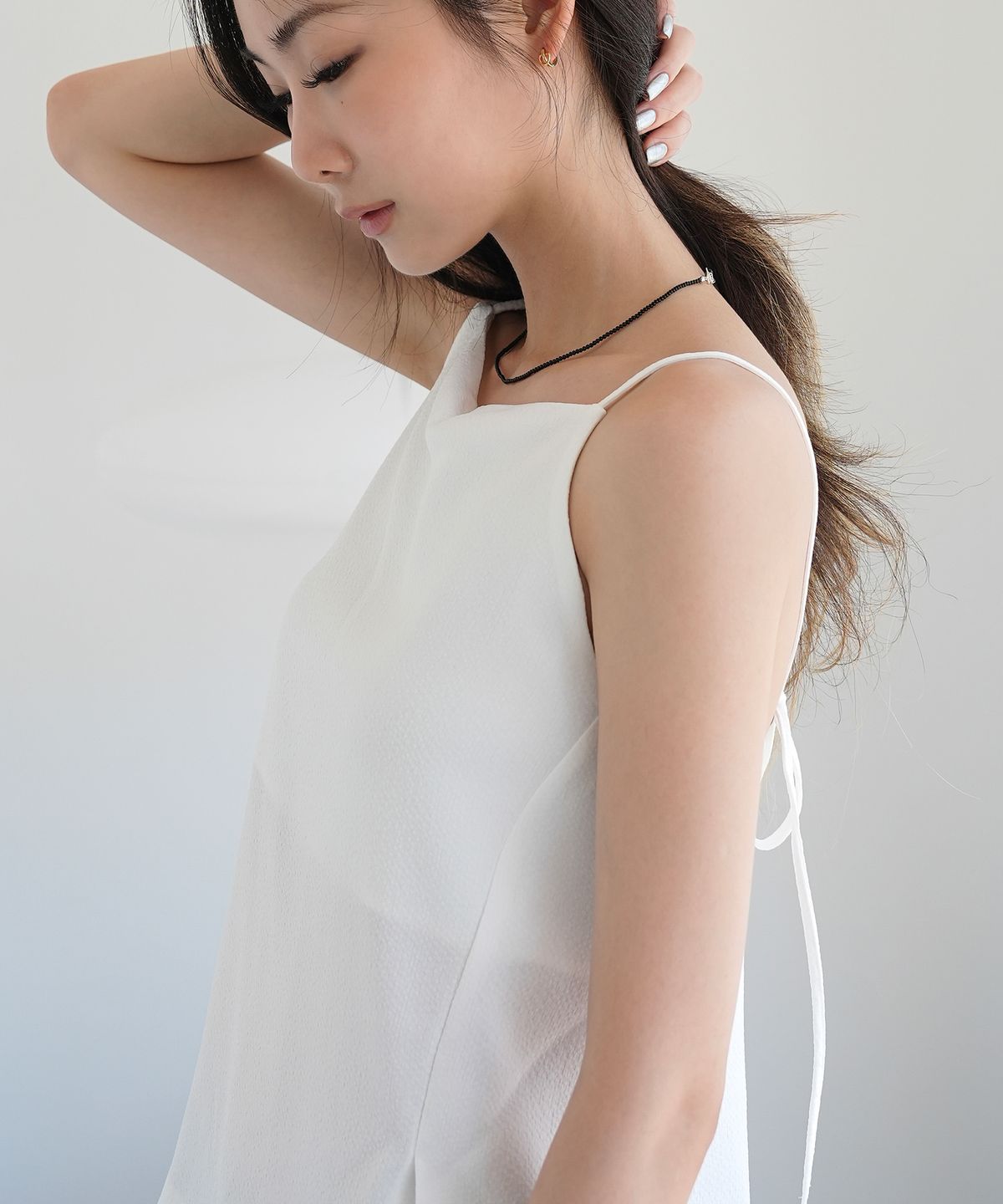 모던라이크(MODERN LIKE) [ Silver ] 오닉스 블랙 목걸이 2mm