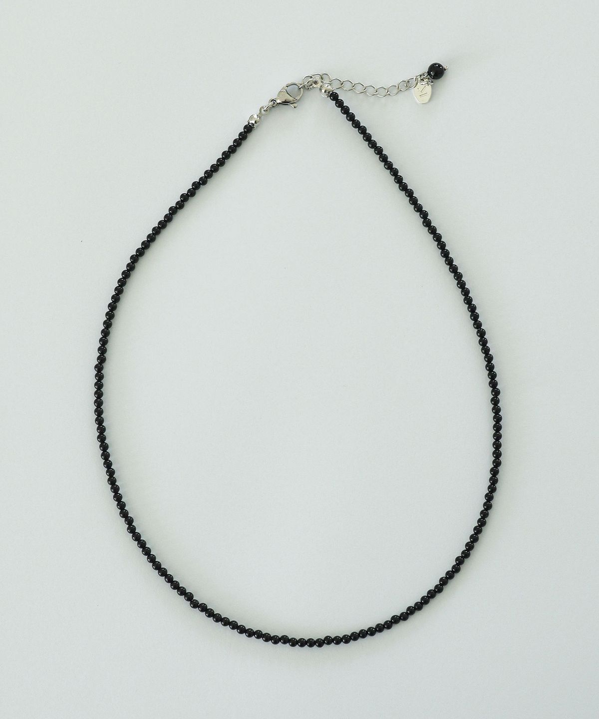 모던라이크(MODERN LIKE) [ Silver ] 오닉스 블랙 목걸이 2mm