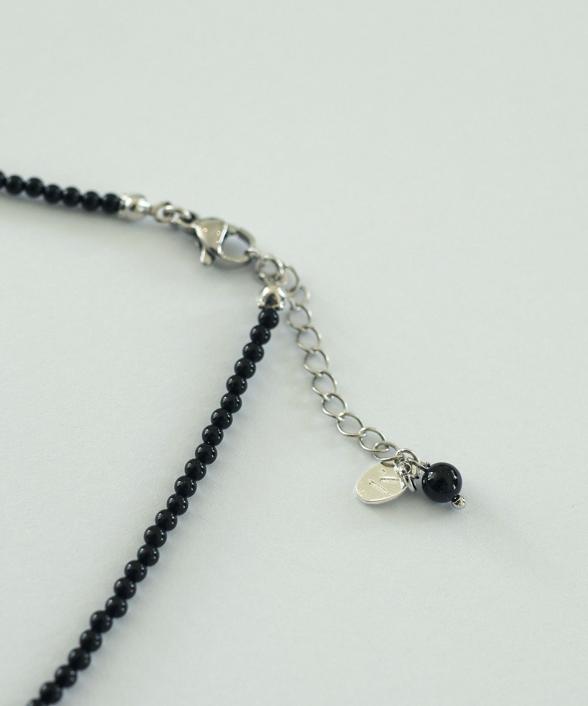 모던라이크(MODERN LIKE) [ Silver ] 오닉스 블랙 목걸이 2mm