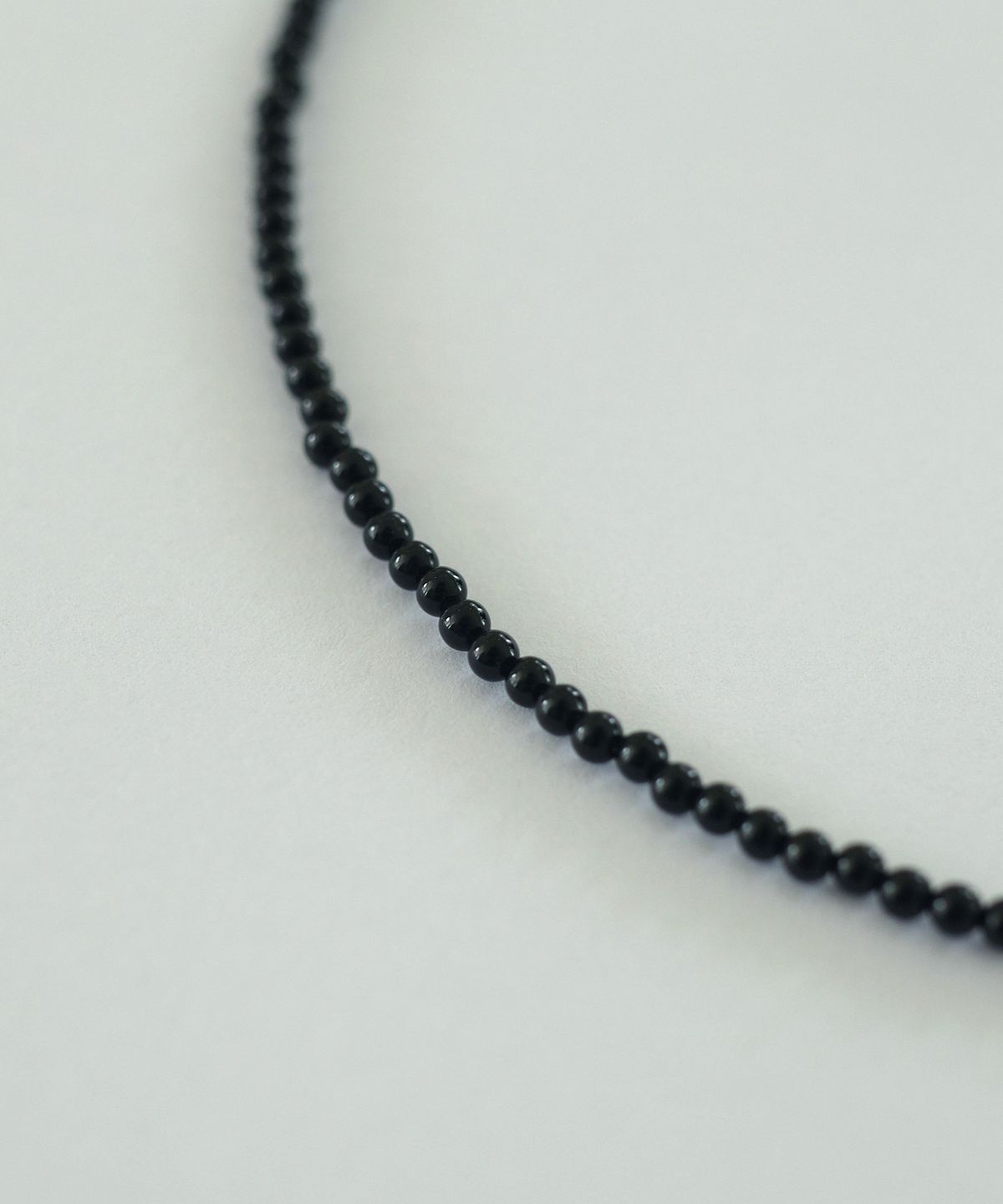 모던라이크(MODERN LIKE) [ Silver ] 오닉스 블랙 목걸이 2mm