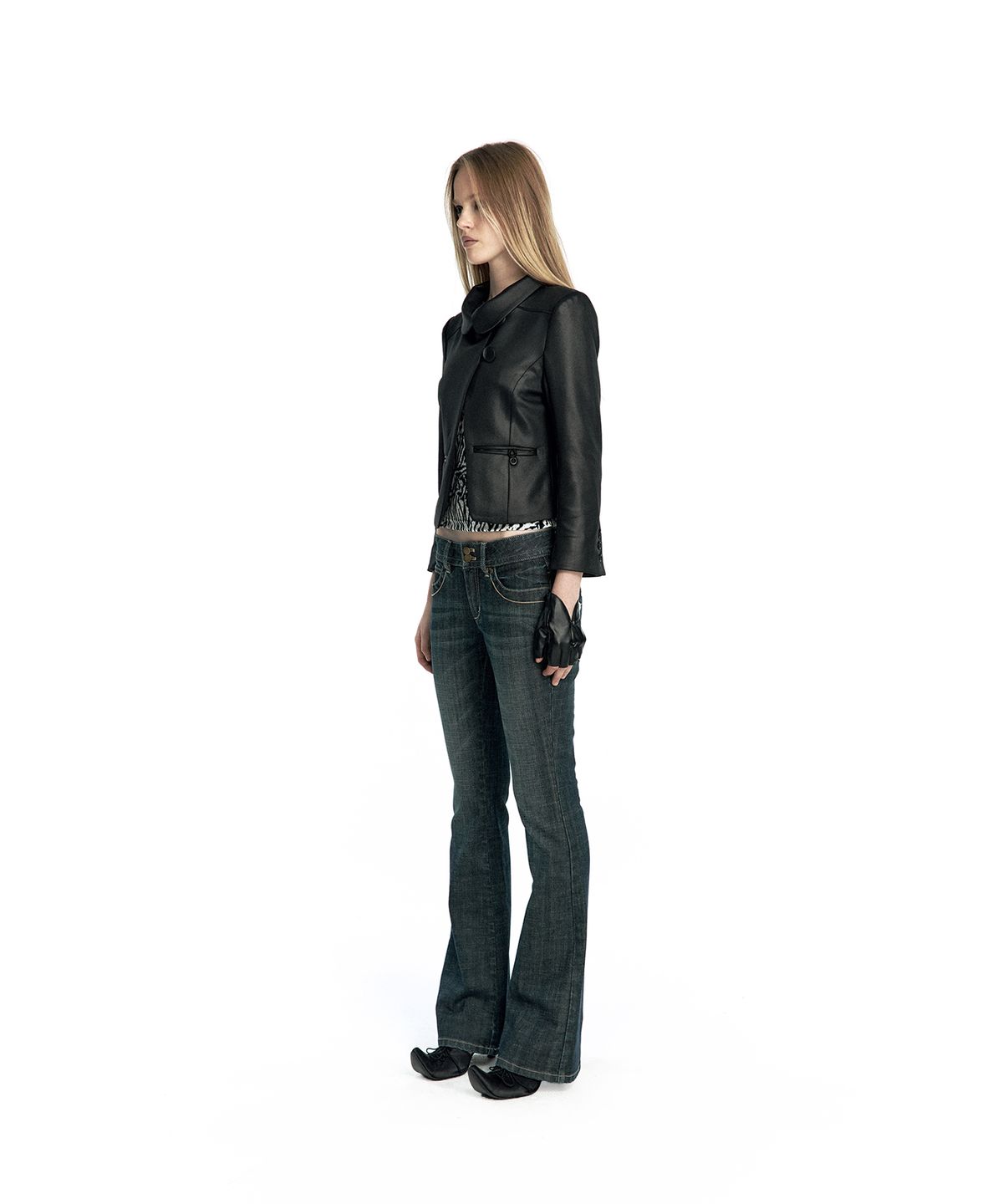 카시코(KASHIKO) Quarter Cut High-Neck Jacket Black