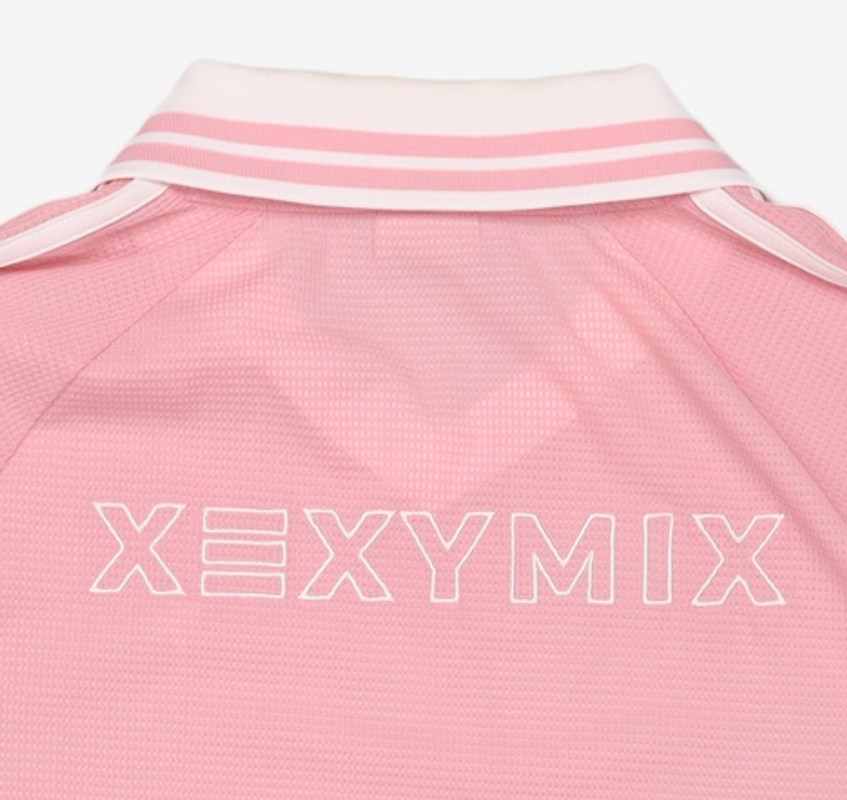 젝시믹스(XEXYMIX) 메쉬 트랙라인 오픈 카라 롱슬리브 XFL2TL1112 M