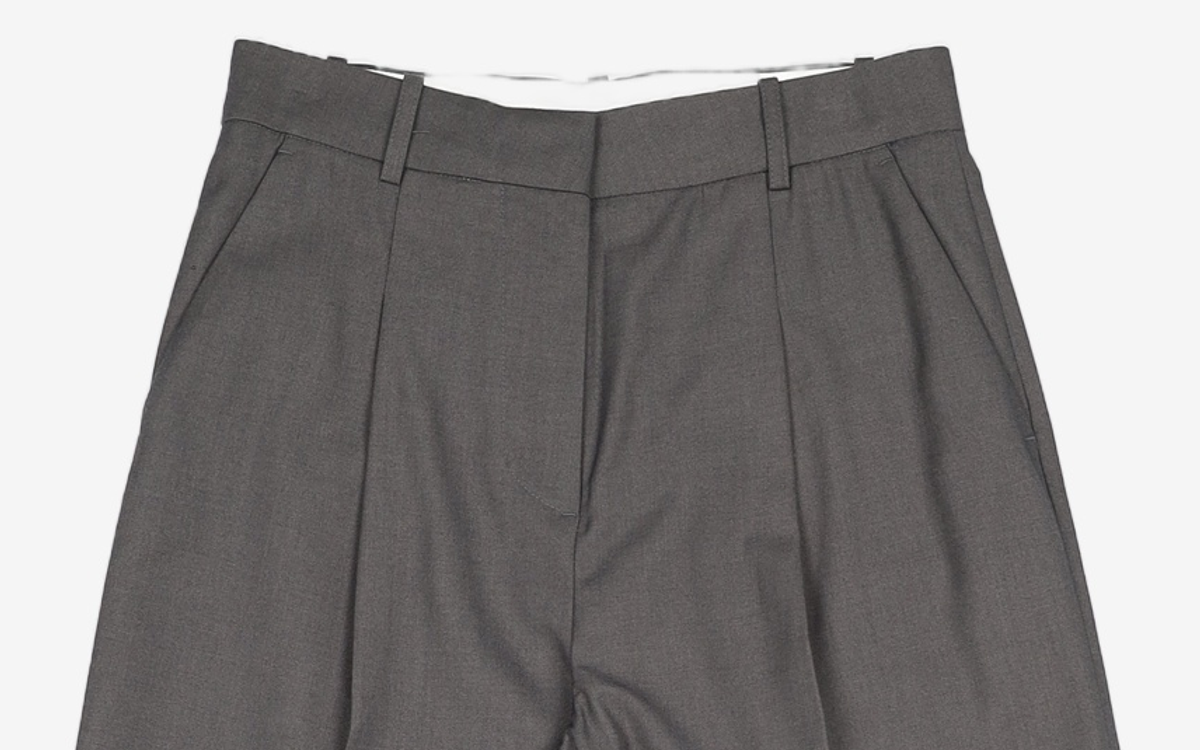 몽돌(MONGDOL) 원턱 와이드 슬랙스 차콜 MDPT025CHARCOAL M