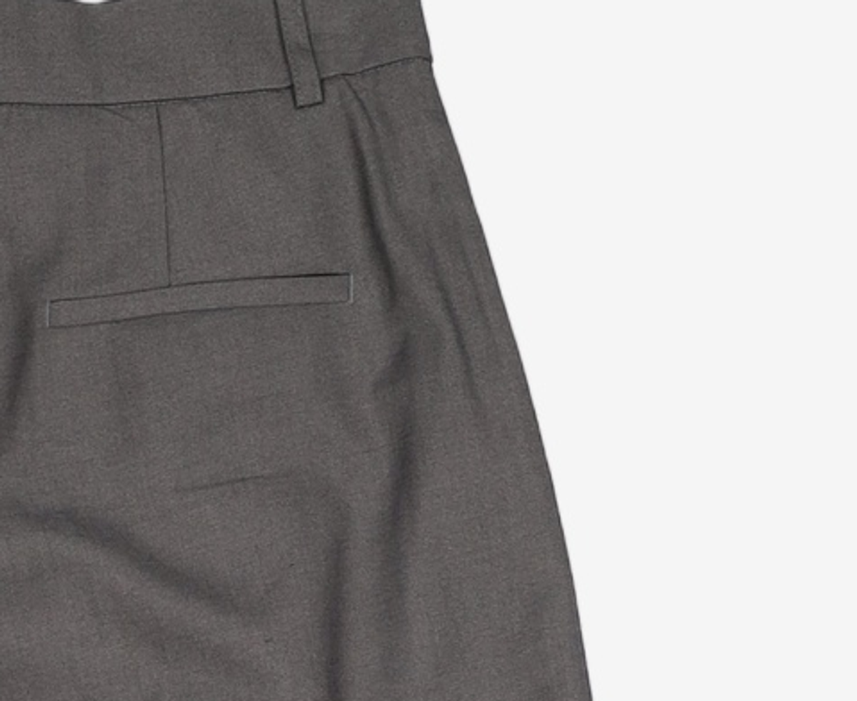 몽돌(MONGDOL) 원턱 와이드 슬랙스 차콜 MDPT025CHARCOAL M